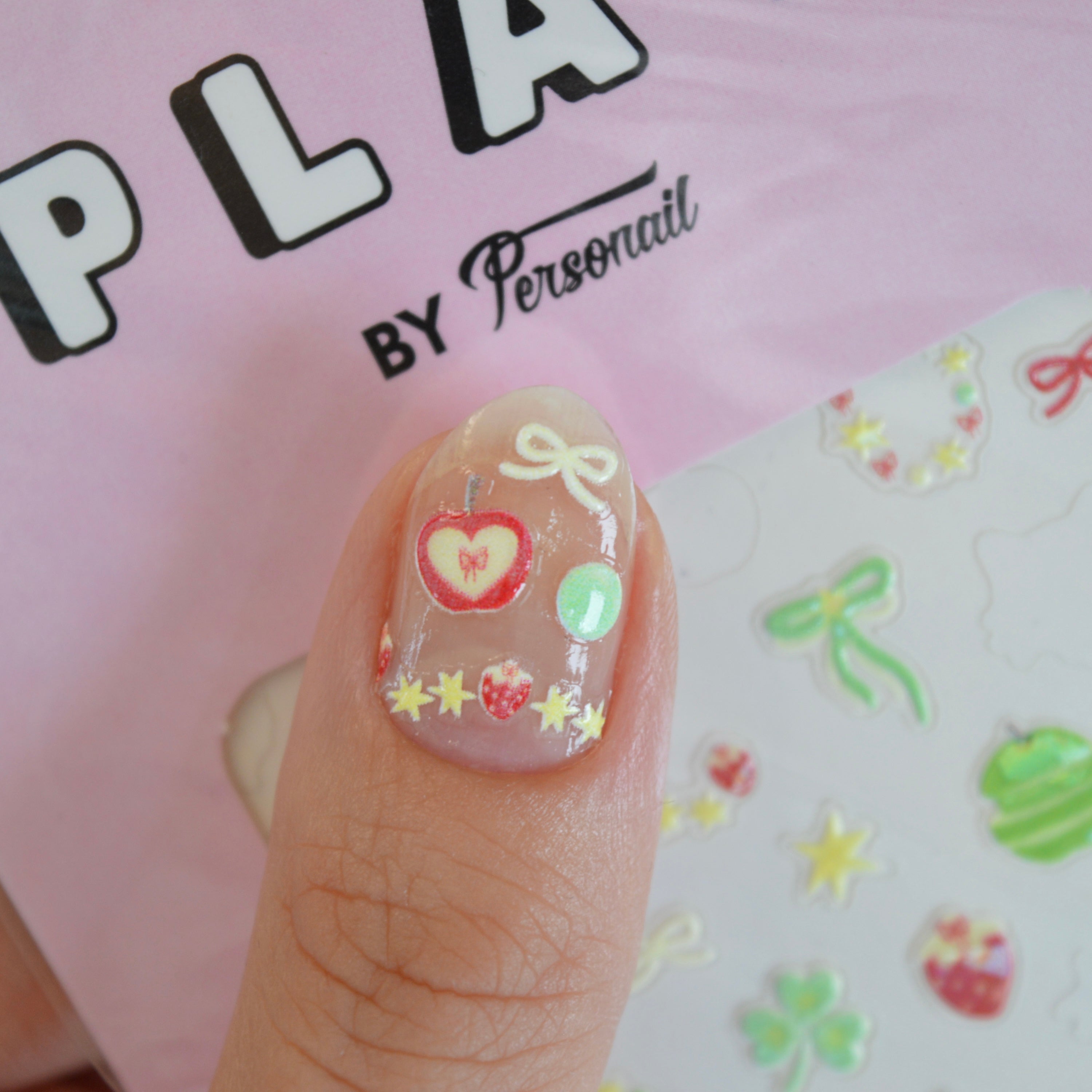 Green Apple PLAY Nail Art Sticker