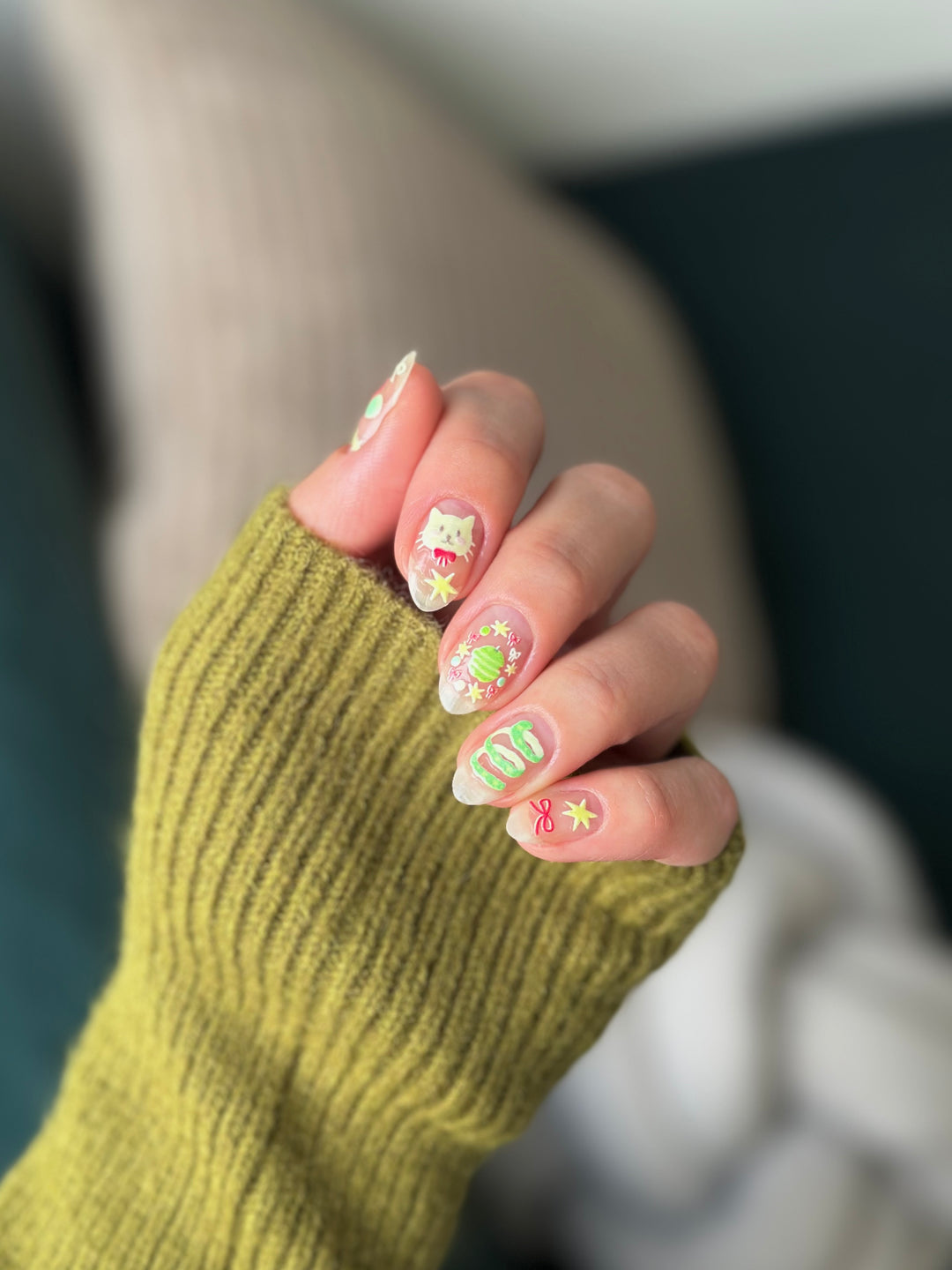 Green Apple PLAY Nail Art Sticker