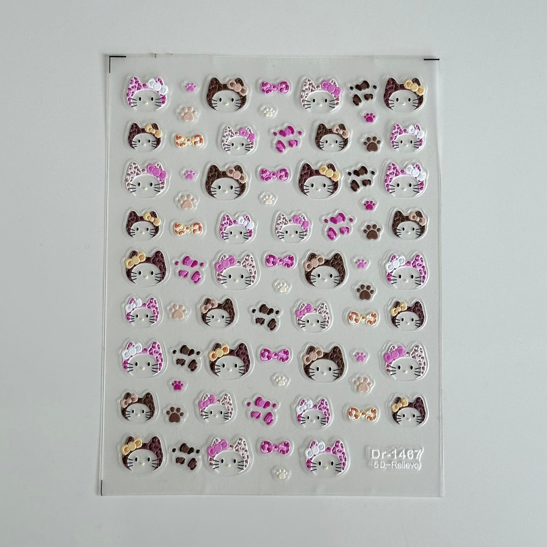 Kitty Bows PLAY Nail Art Sticker