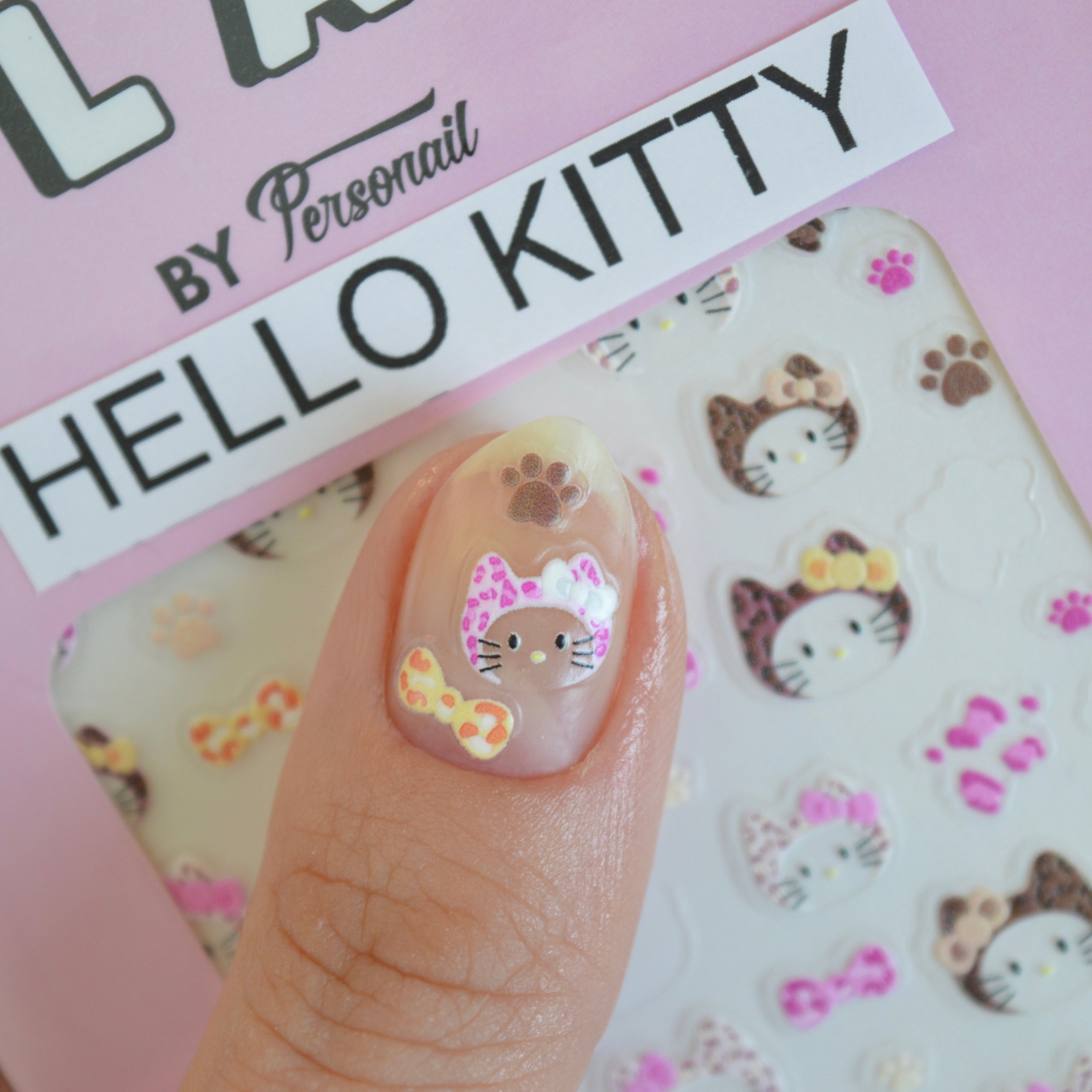 Kitty Bows PLAY Nail Art Sticker