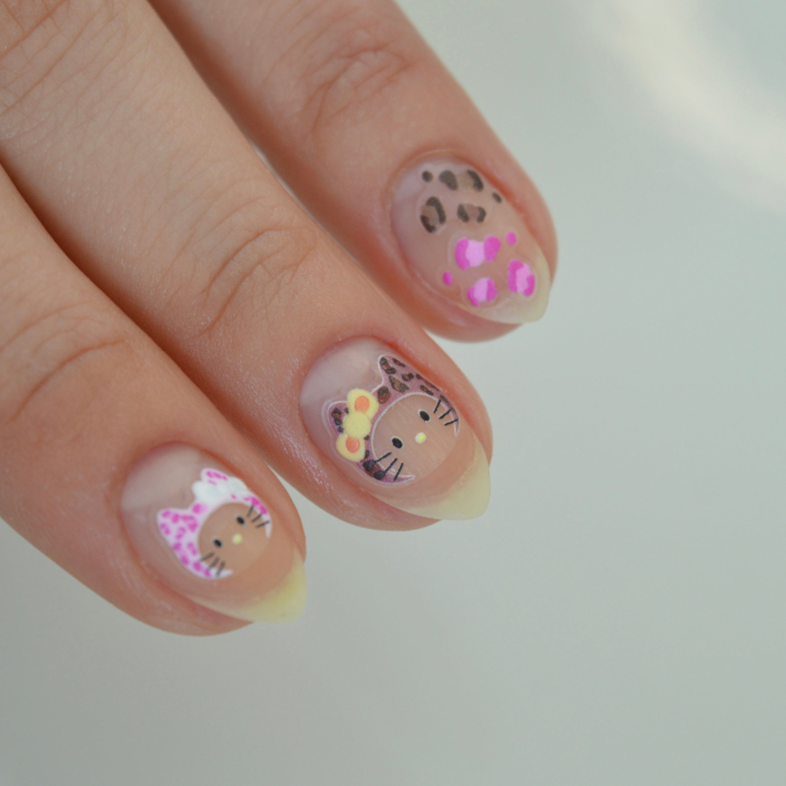 Kitty Bows PLAY Nail Art Sticker