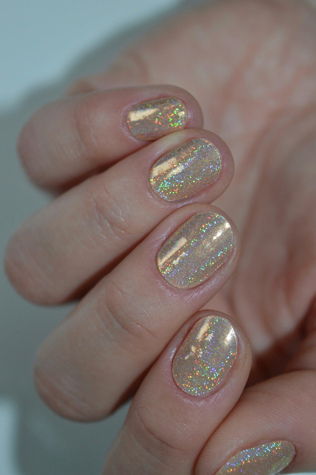 Holo Holo (Champagne)| Super Jellies DIY Hard Semi Cured Gel Nail Wraps