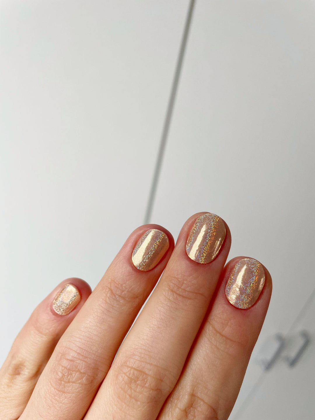 Holo Holo (Champagne)| Super Jellies DIY Hard Semi Cured Gel Nail Wraps