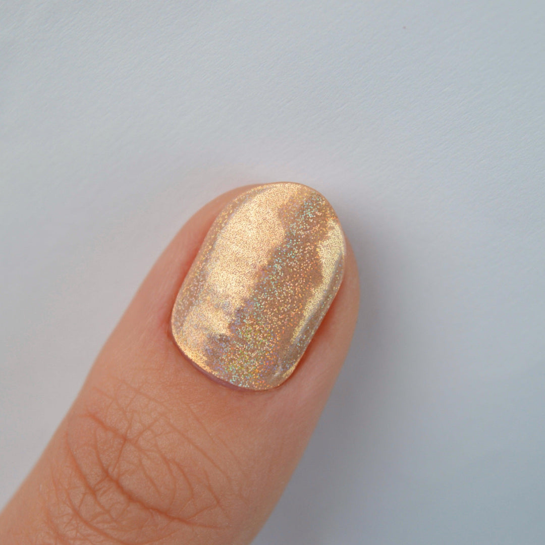 Holo Holo (Champagne)| Super Jellies DIY Hard Semi Cured Gel Nail Wraps
