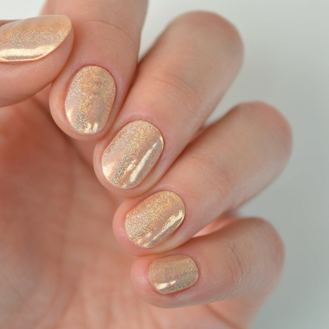 Holo Holo (Champagne)| Super Jellies DIY Hard Semi Cured Gel Nail Wraps