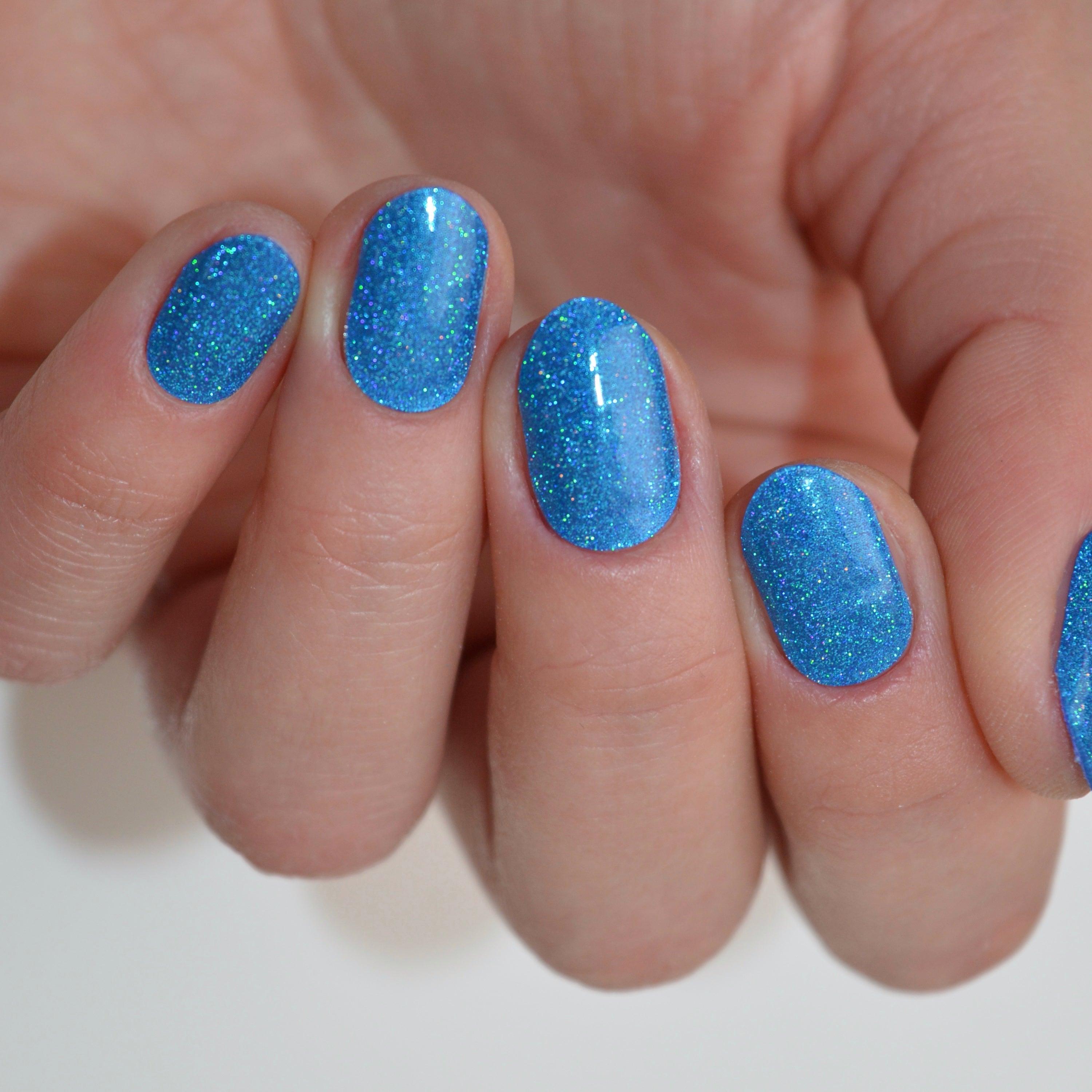 Holo Holo Blue | Super Jellies DIY Hard Semi Cured Gel Nail Wraps