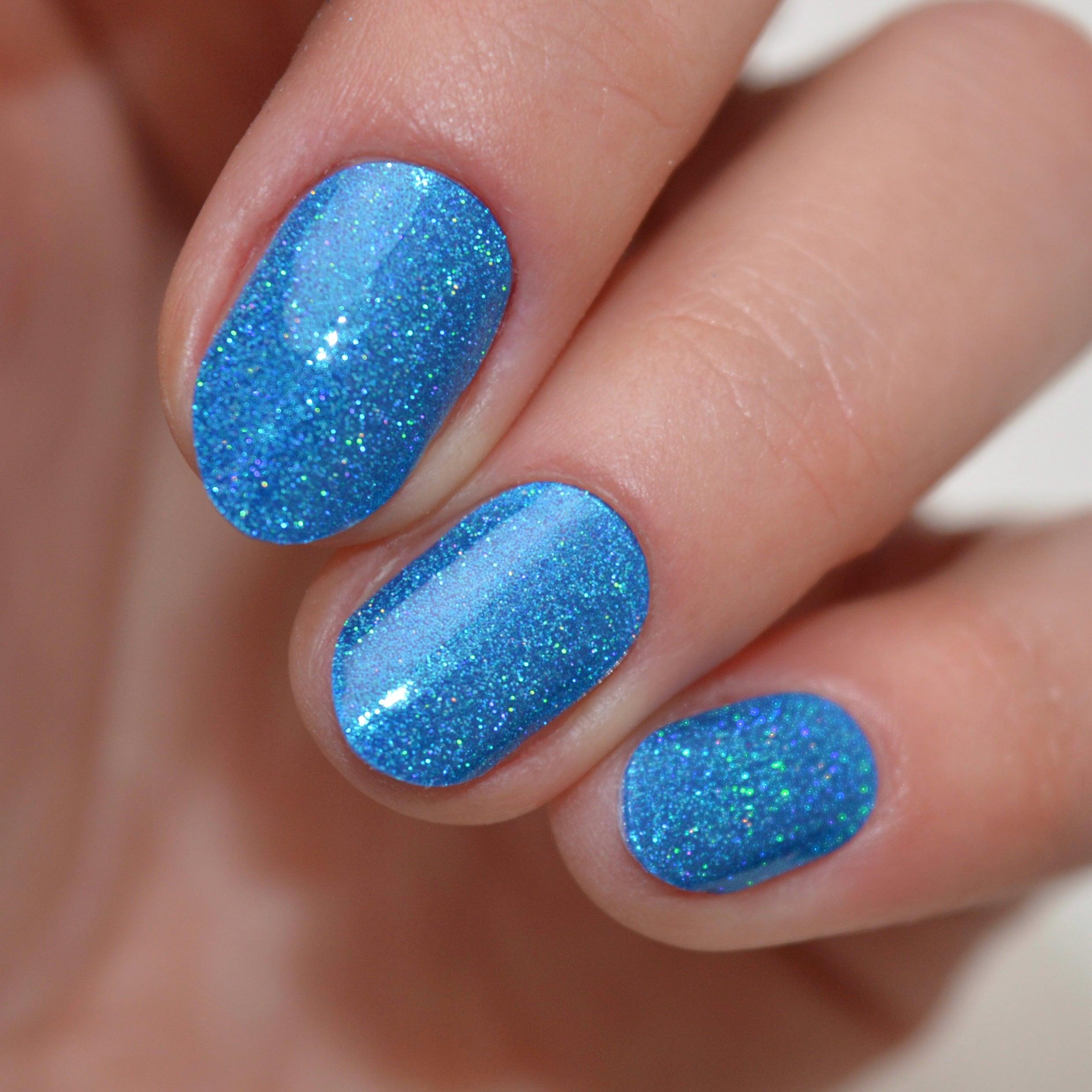 Holo Holo Blue | Super Jellies DIY Hard Semi Cured Gel Nail Wraps
