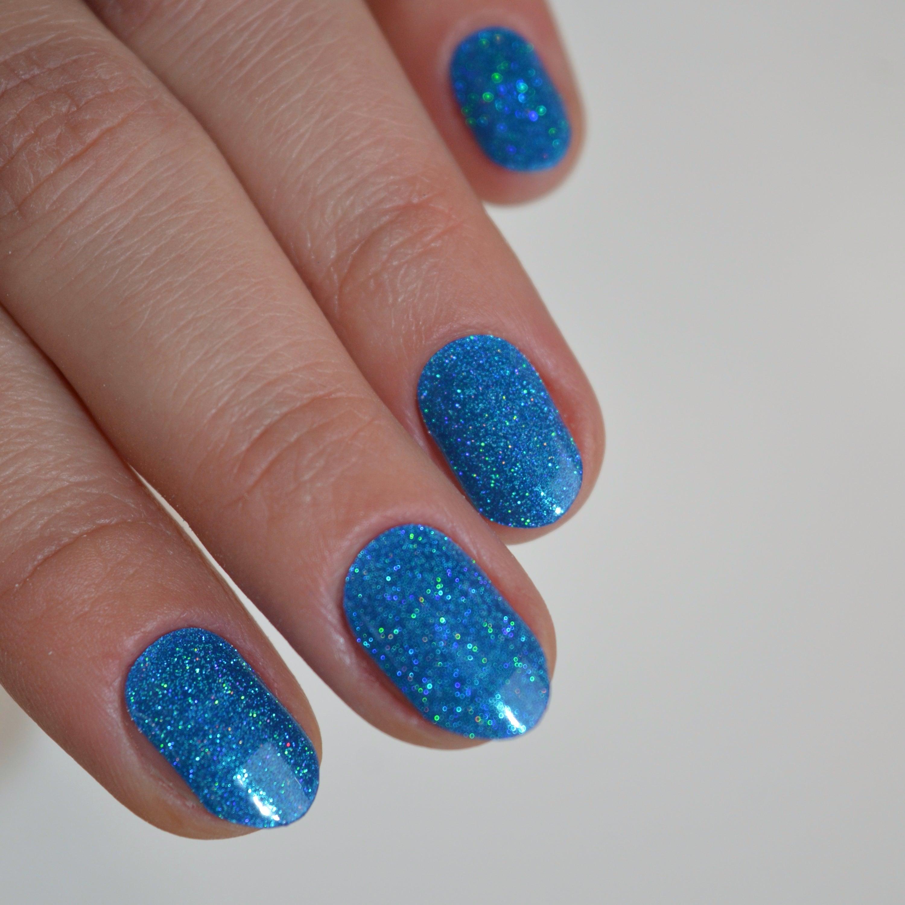 Holo Holo Blue | Super Jellies DIY Hard Semi Cured Gel Nail Wraps