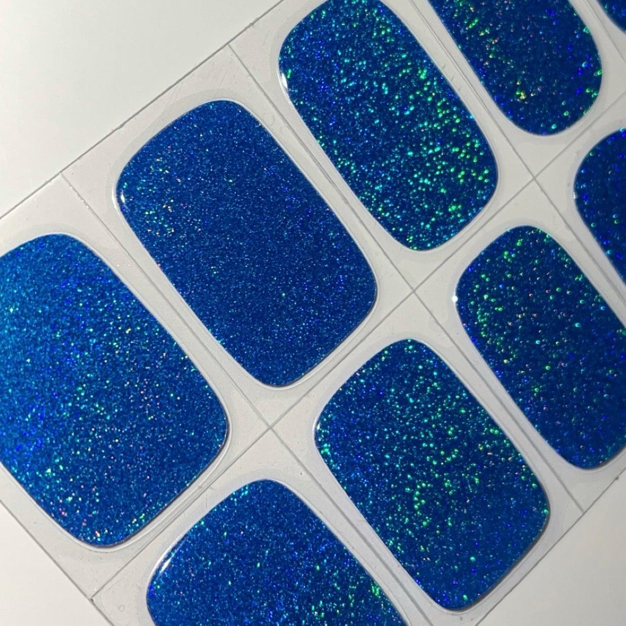 Holo Holo Blue | Super Jellies DIY Hard Semi Cured Gel Nail Wraps