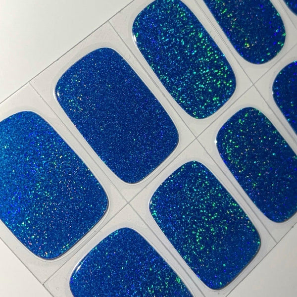 Holo Holo Blue | Super Jellies DIY Hard Semi Cured Gel Nail Wraps