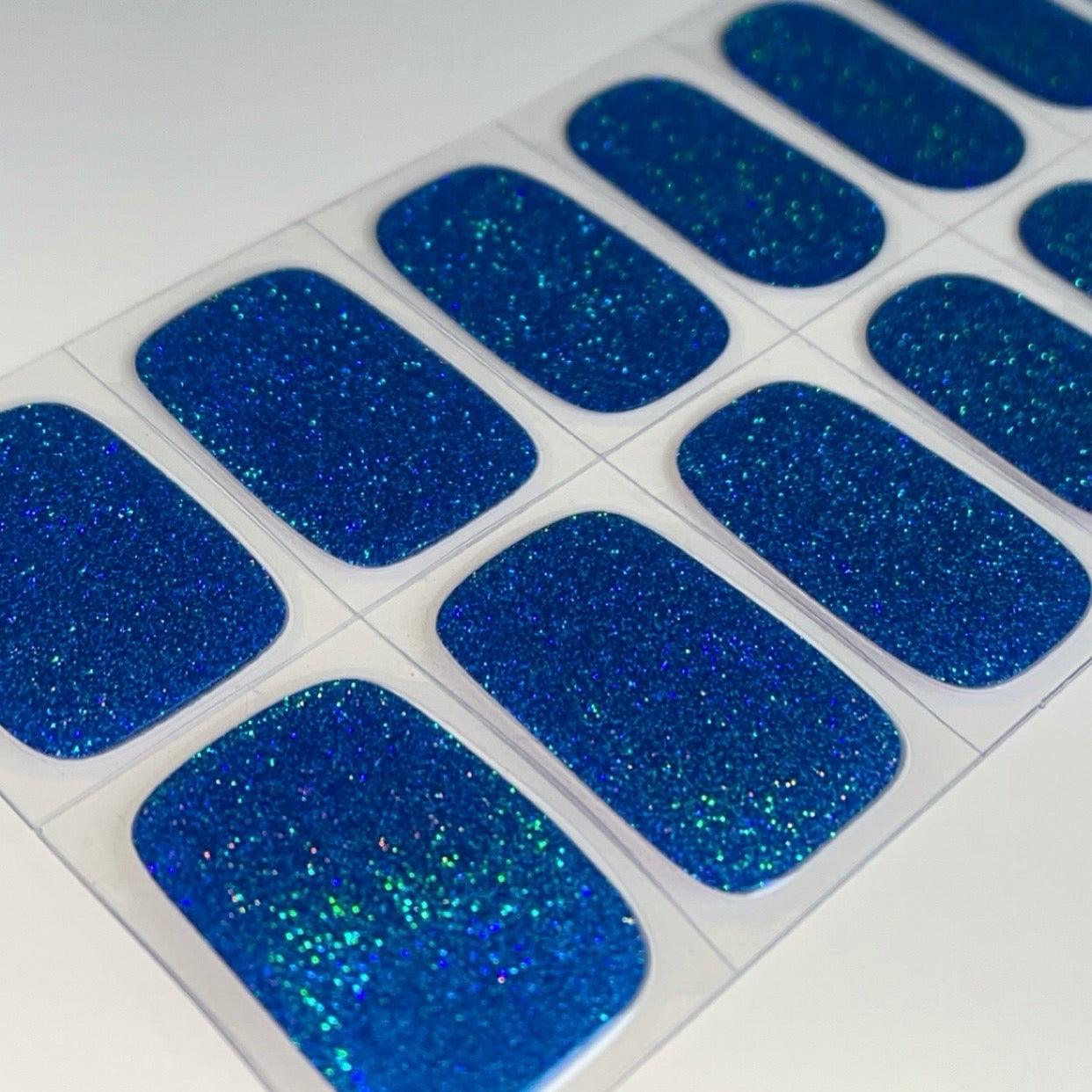 Holo Holo Blue | Super Jellies DIY Hard Semi Cured Gel Nail Wraps