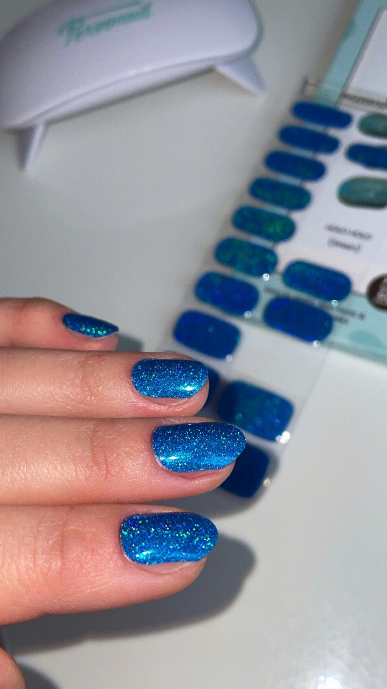Holo Holo Blue | Super Jellies DIY Hard Semi Cured Gel Nail Wraps