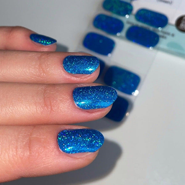 Holo Holo Blue | Super Jellies DIY Hard Semi Cured Gel Nail Wraps
