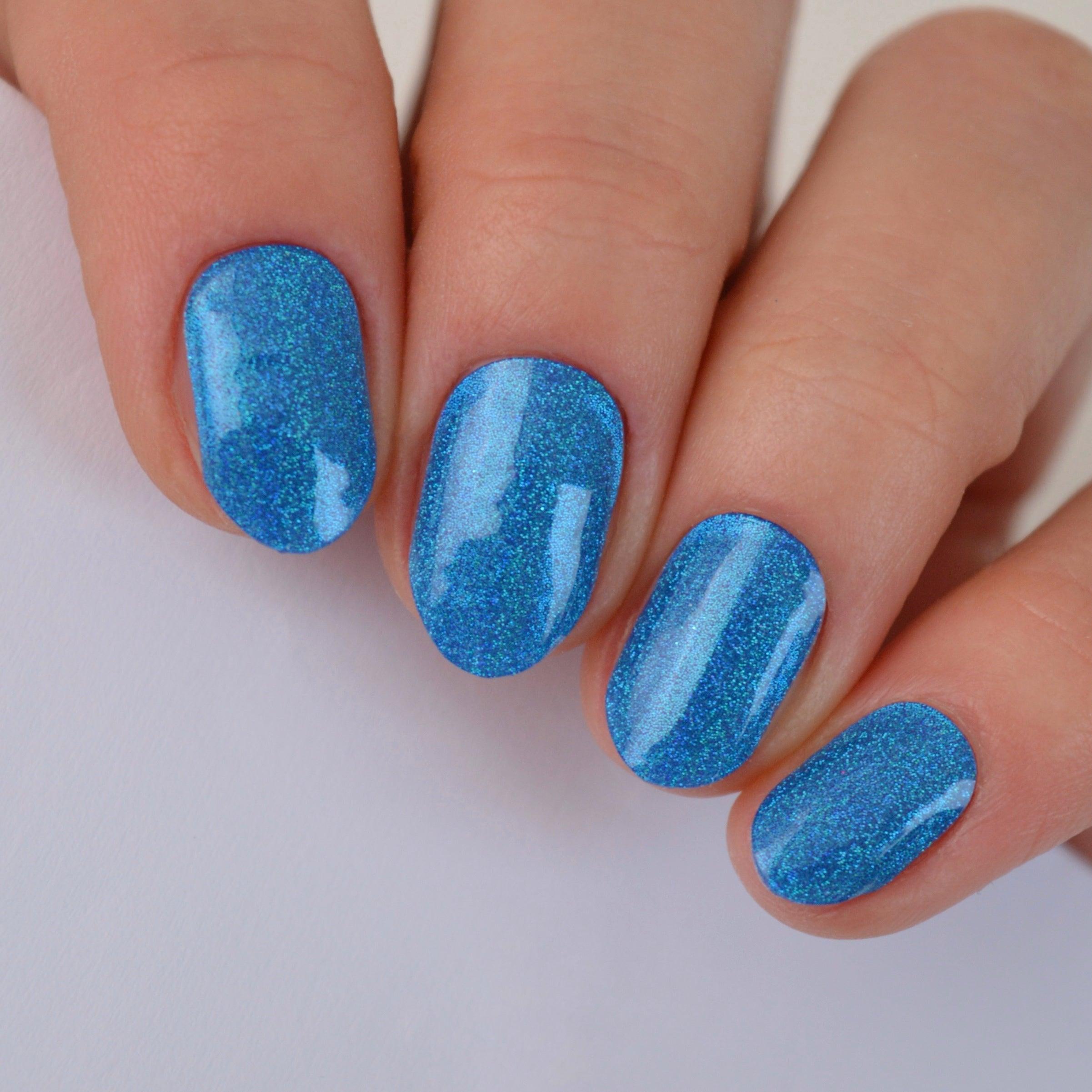 Holo Holo Blue | Super Jellies DIY Hard Semi Cured Gel Nail Wraps