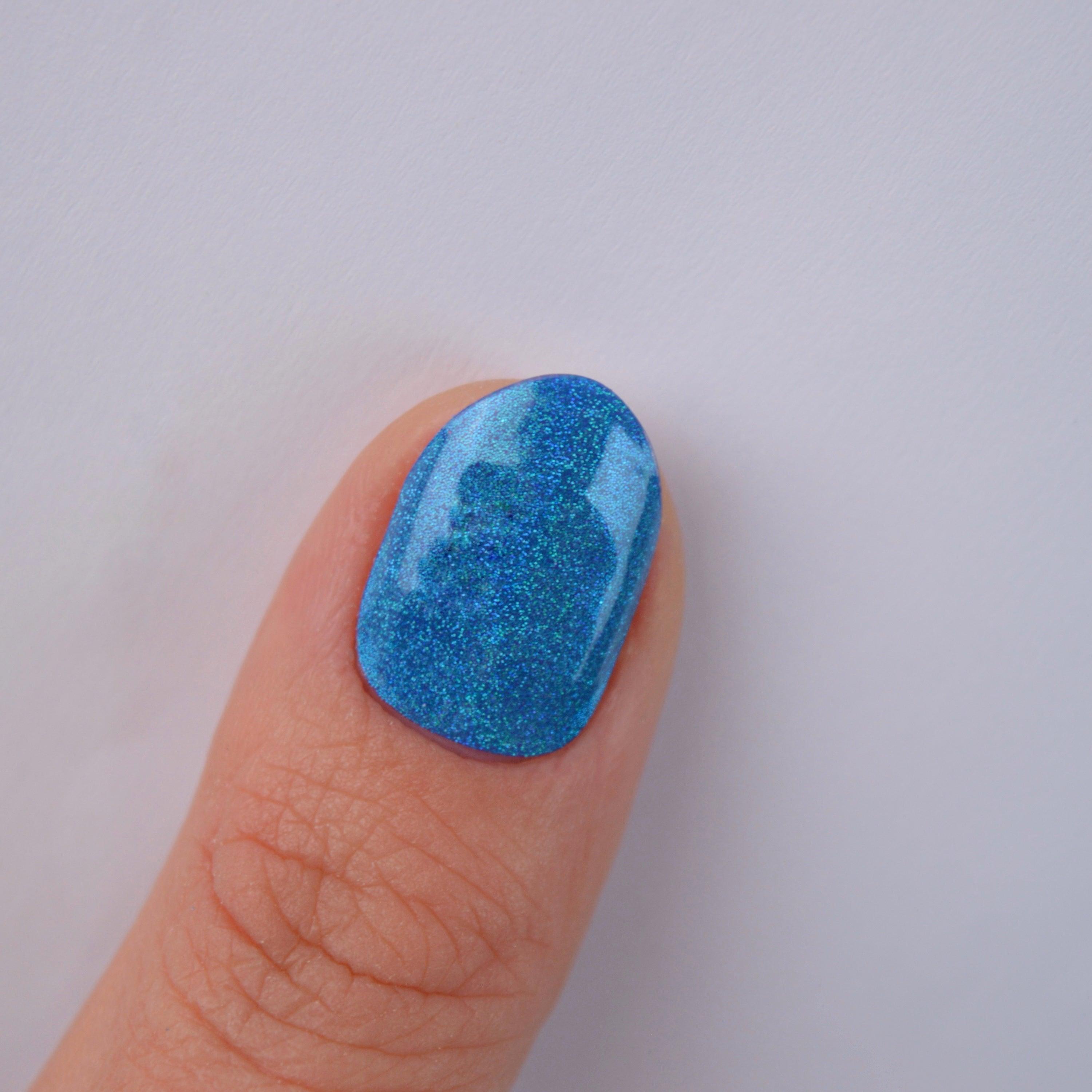 Holo Holo Blue | Super Jellies DIY Hard Semi Cured Gel Nail Wraps