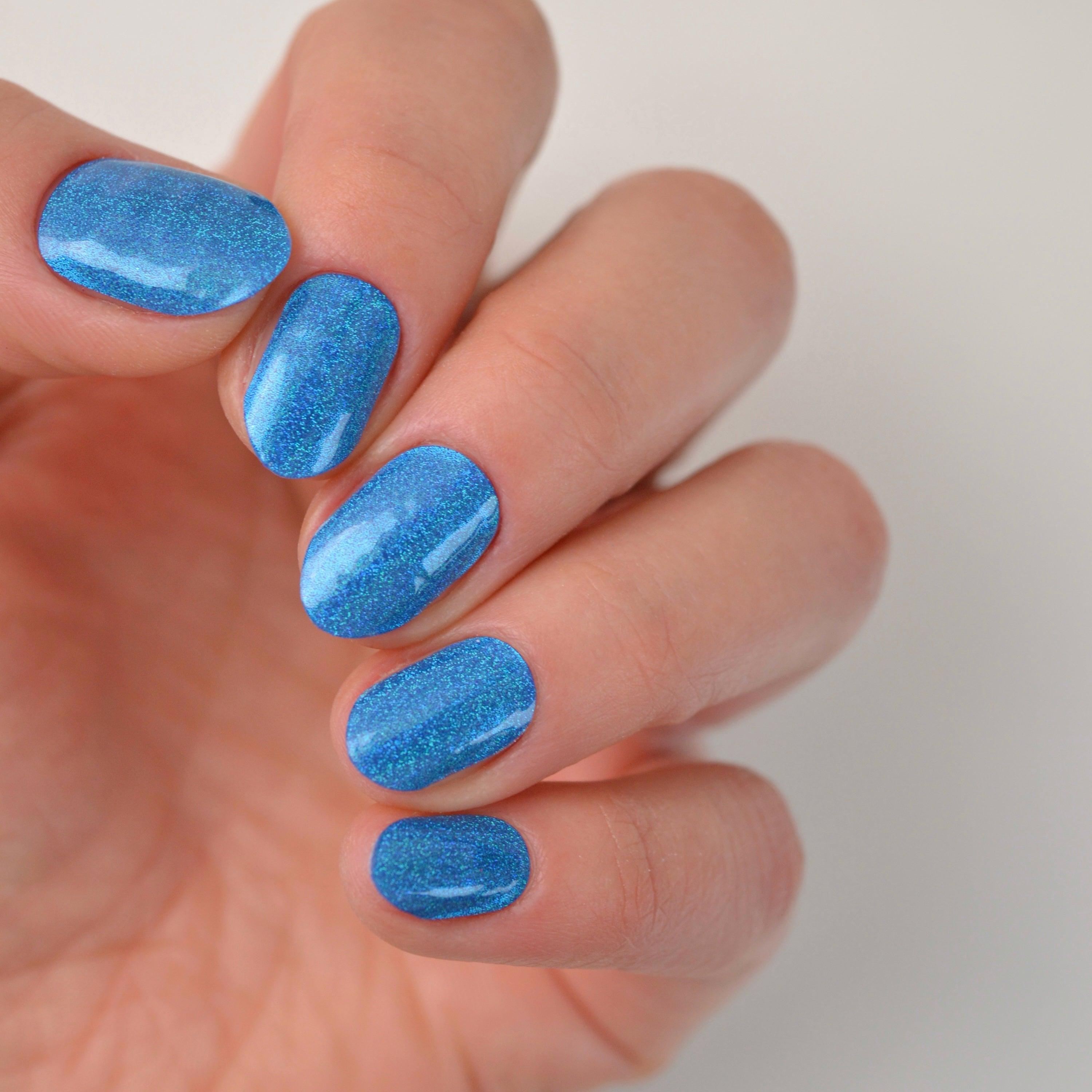 Holo Holo Blue | Super Jellies DIY Hard Semi Cured Gel Nail Wraps