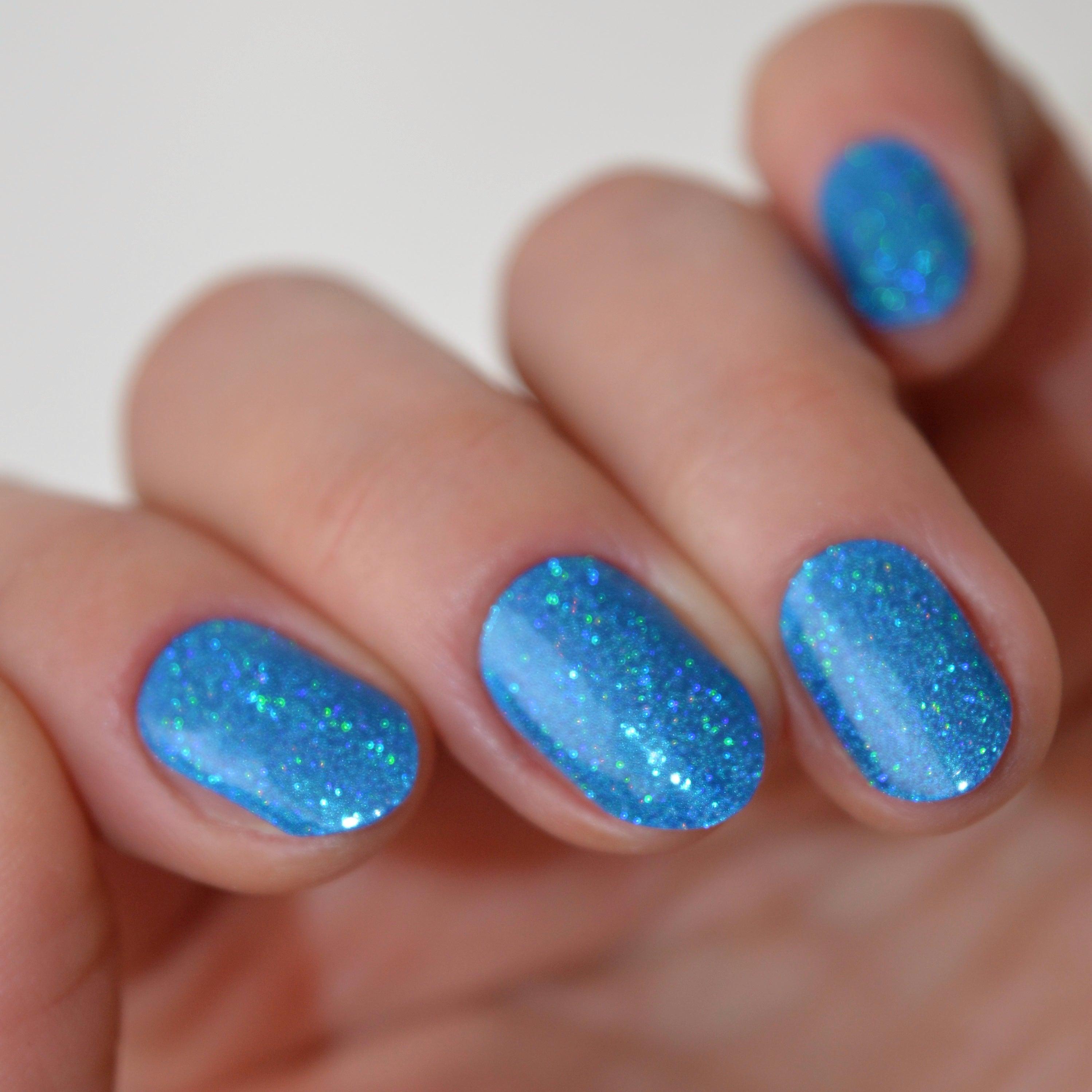 Holo Holo Blue | Super Jellies DIY Hard Semi Cured Gel Nail Wraps