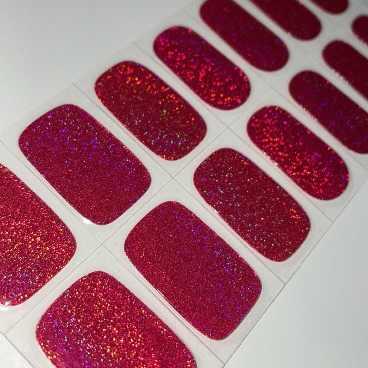 Holo Holo (Magenta) | Super Jellies DIY Hard Semi Cured Gel Nail Wraps