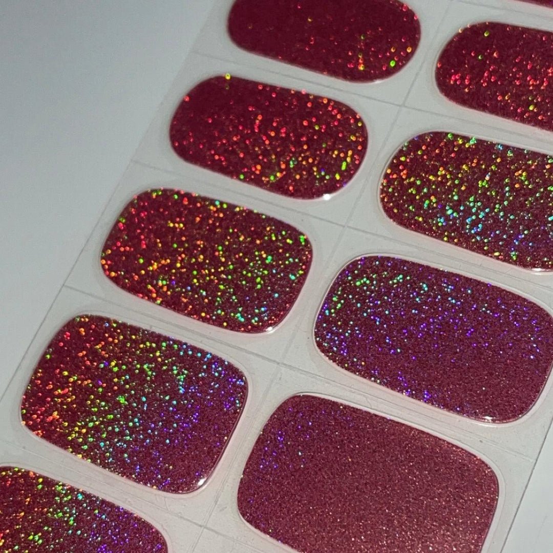 Holo Holo Pink | Super Jellies DIY Hard Semi Cured Gel Nail Wraps