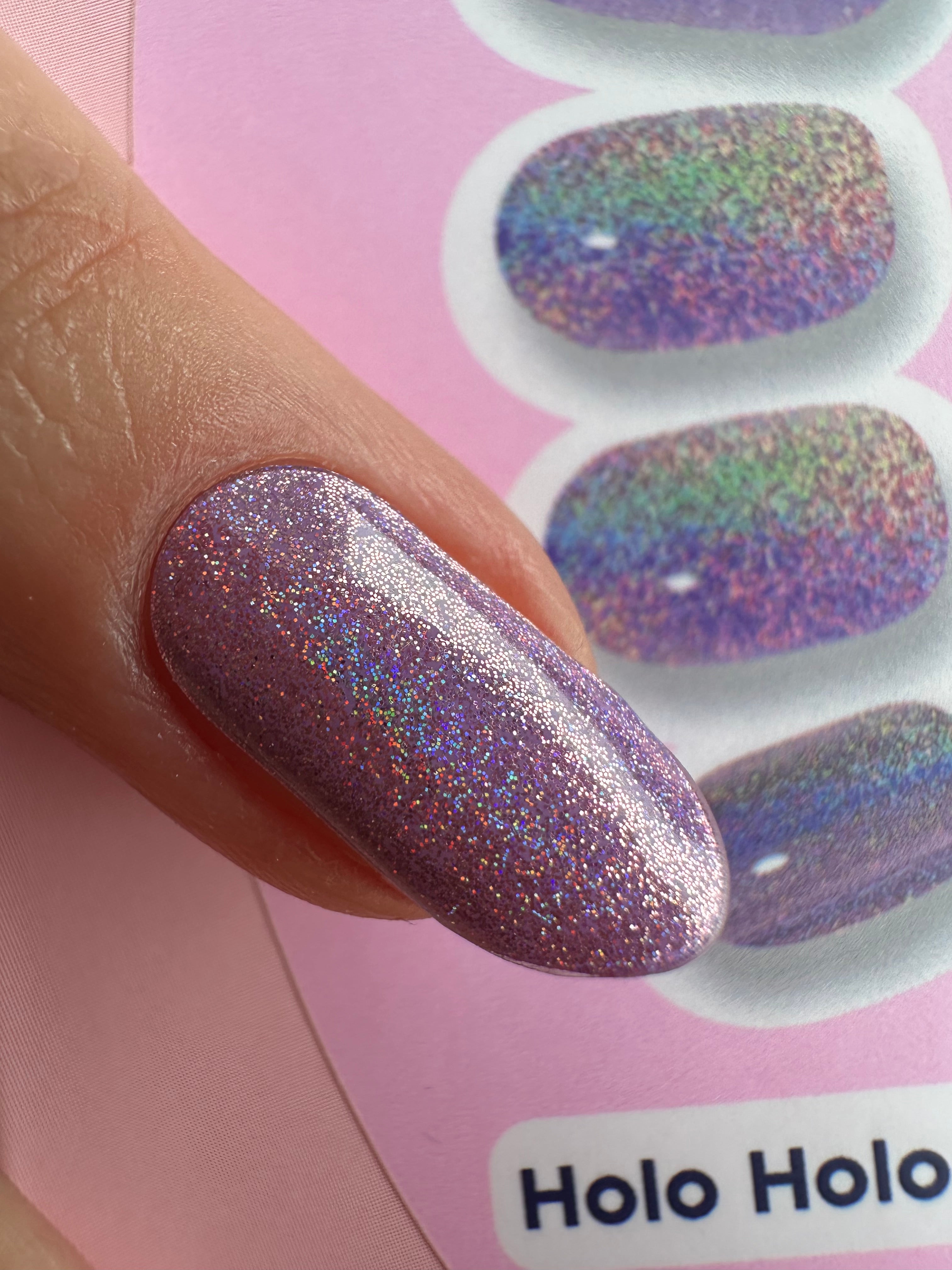 Holo Holo Purple | Super Jellies DIY Hard Semi Cured Gel Nail Wraps