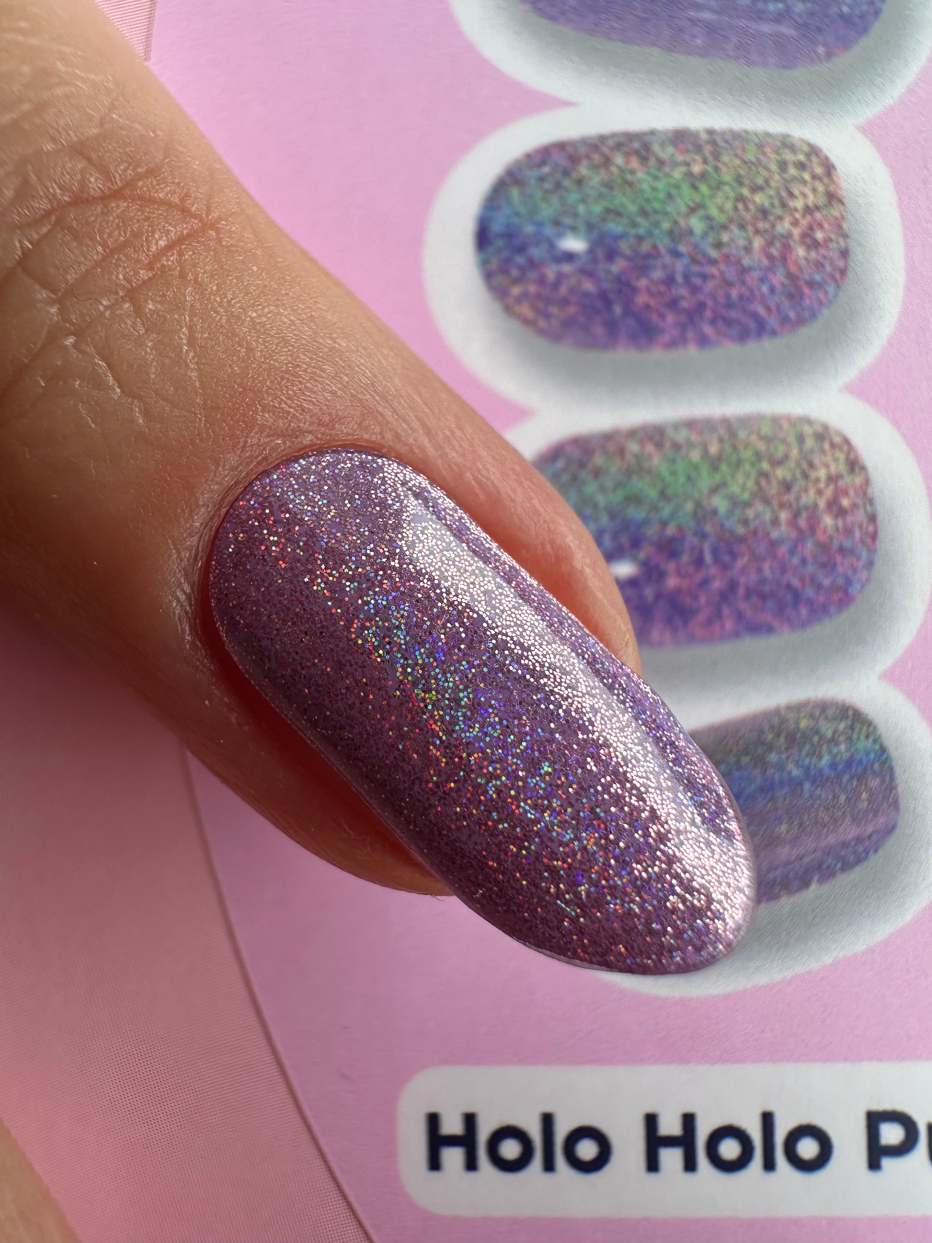Holo Holo Purple | Super Jellies DIY Hard Semi Cured Gel Nail Wraps