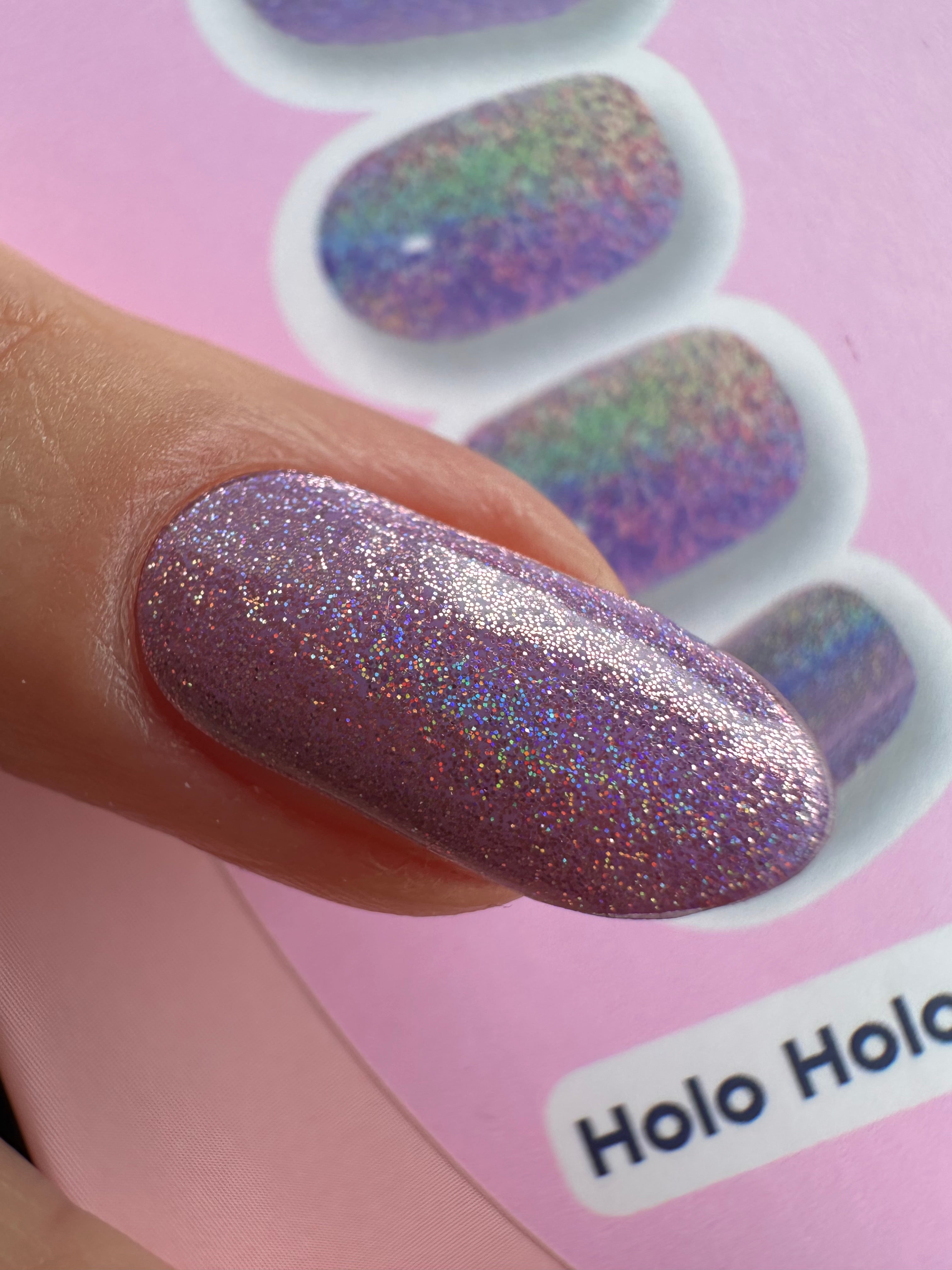 Holo Holo Purple | Super Jellies DIY Hard Semi Cured Gel Nail Wraps