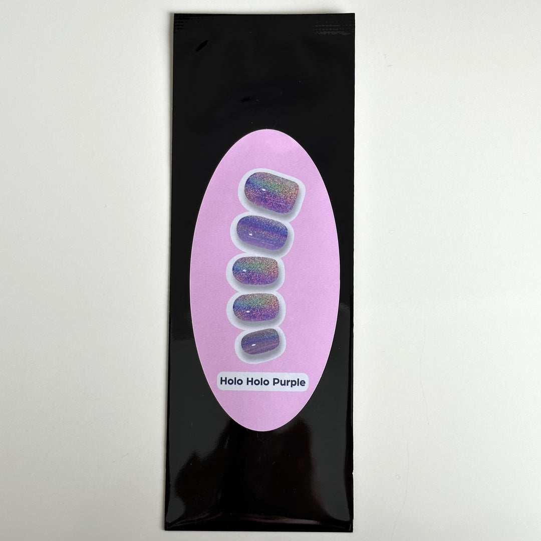 Holo Holo Purple | Super Jellies DIY Hard Semi Cured Gel Nail Wraps