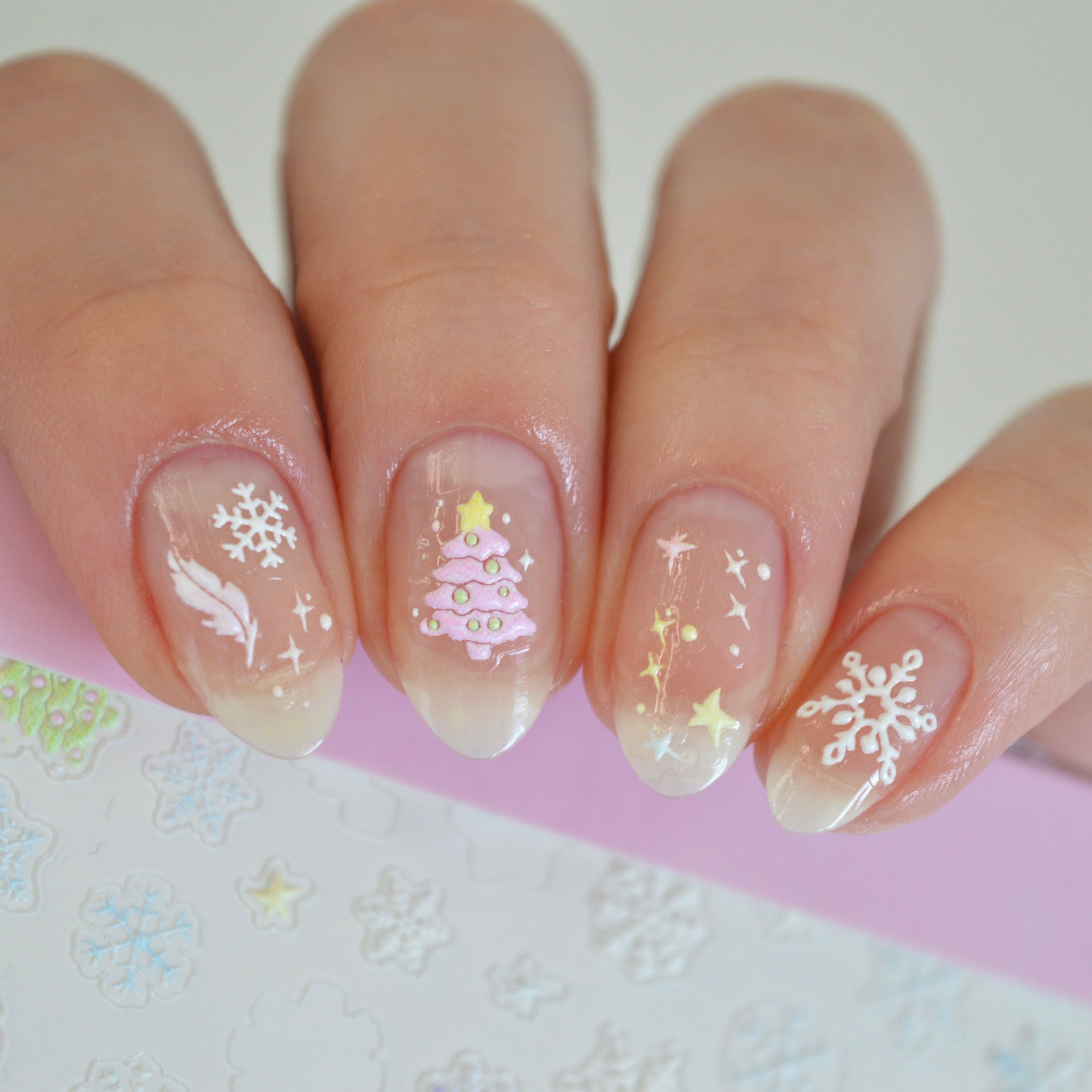 Frosty Tree PLAY Nail Art Sticker