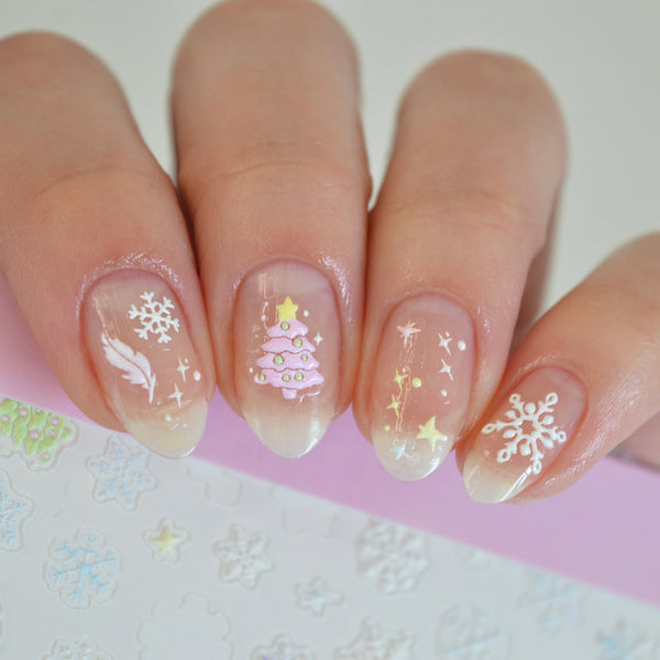Frosty Tree PLAY Nail Art Sticker