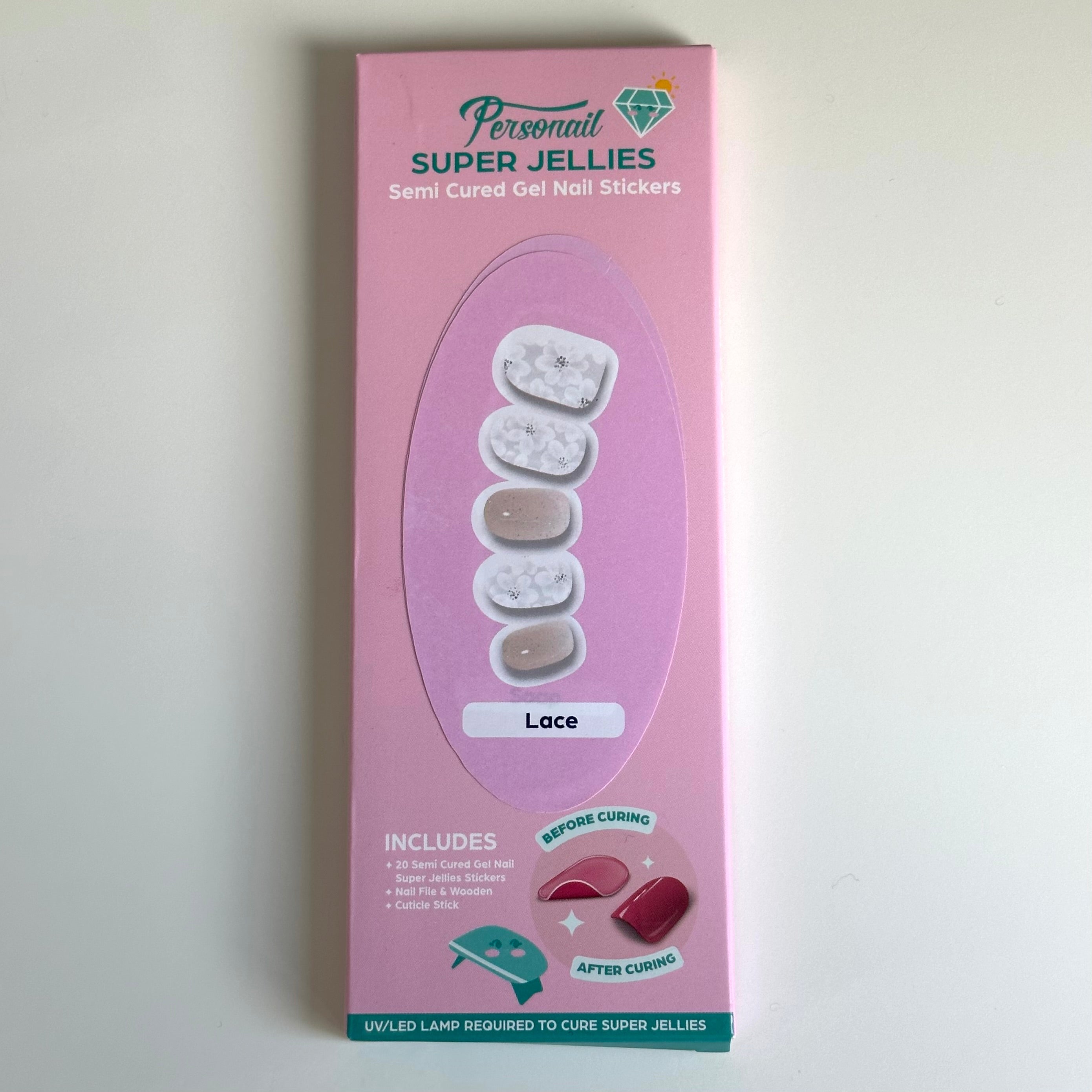 Lace | Super Jellies DIY Hard Semi Cured Gel Nail Wraps