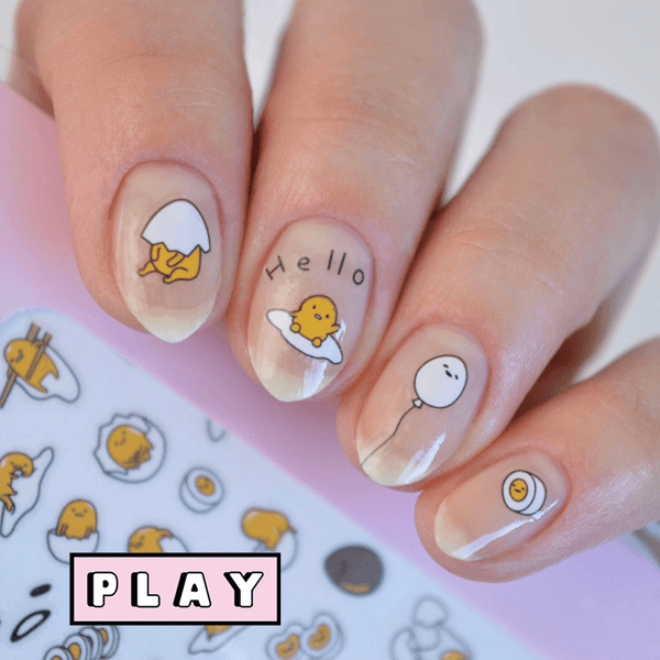 Lazy Egg PLAY Nail Art Sticker