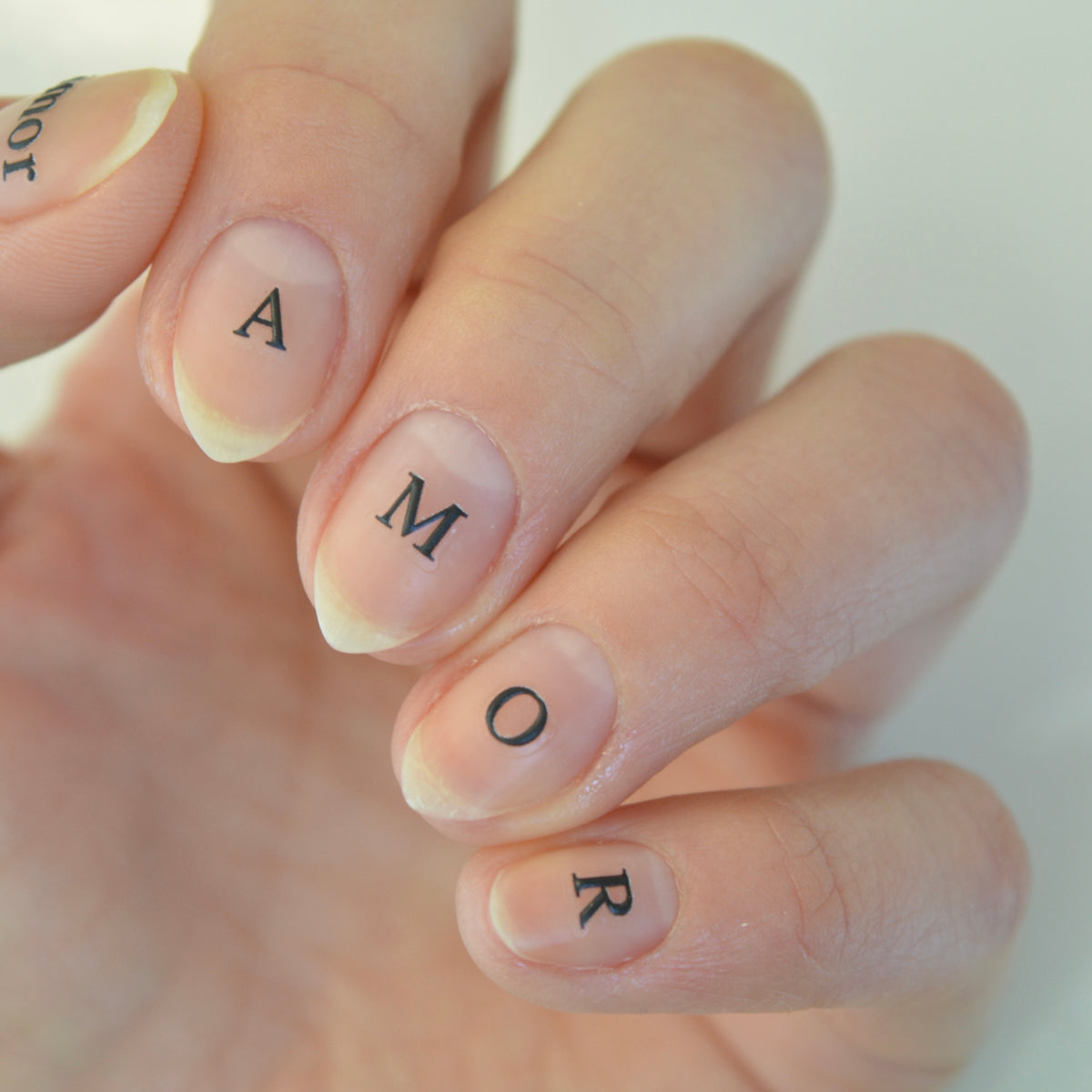 Letters Black PLAY Nail Art Sticker