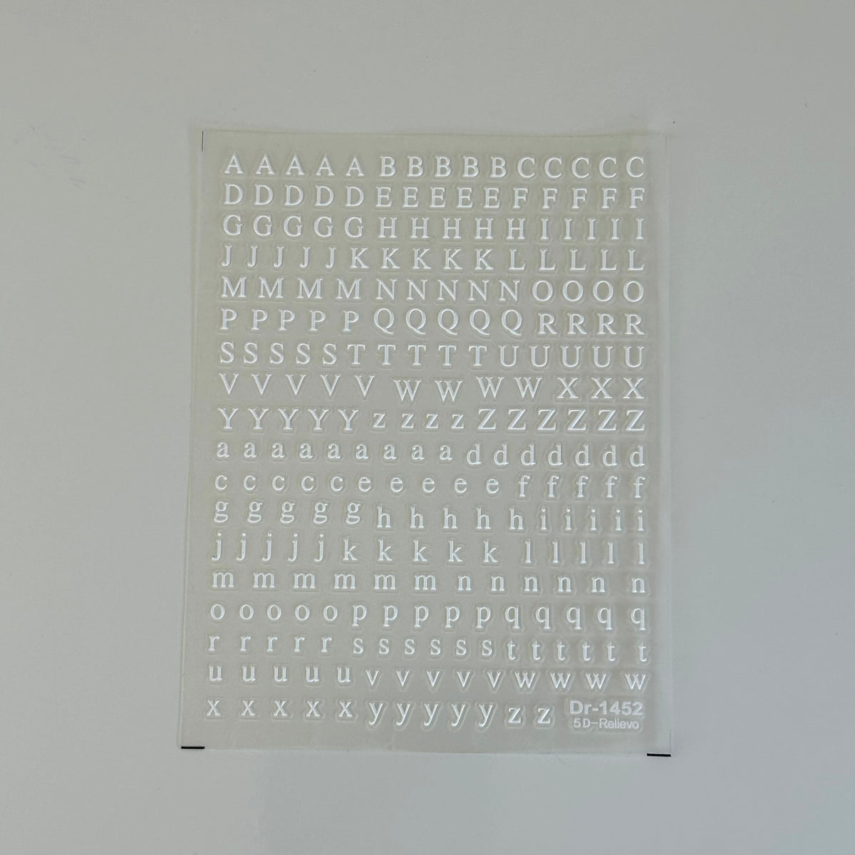 Letters White PLAY Nail Art Sticker