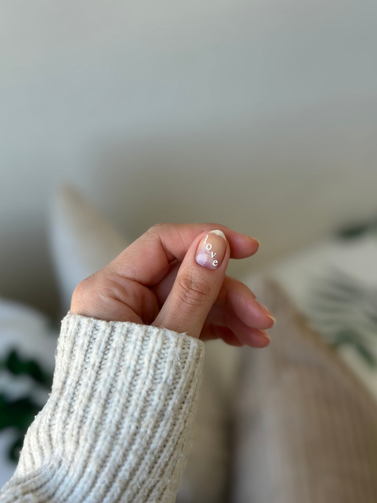 Letters White PLAY Nail Art Sticker