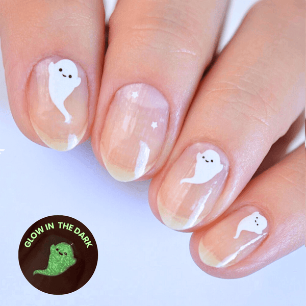 BOO | Transparent Halloween Themed Nail Polish Wrap