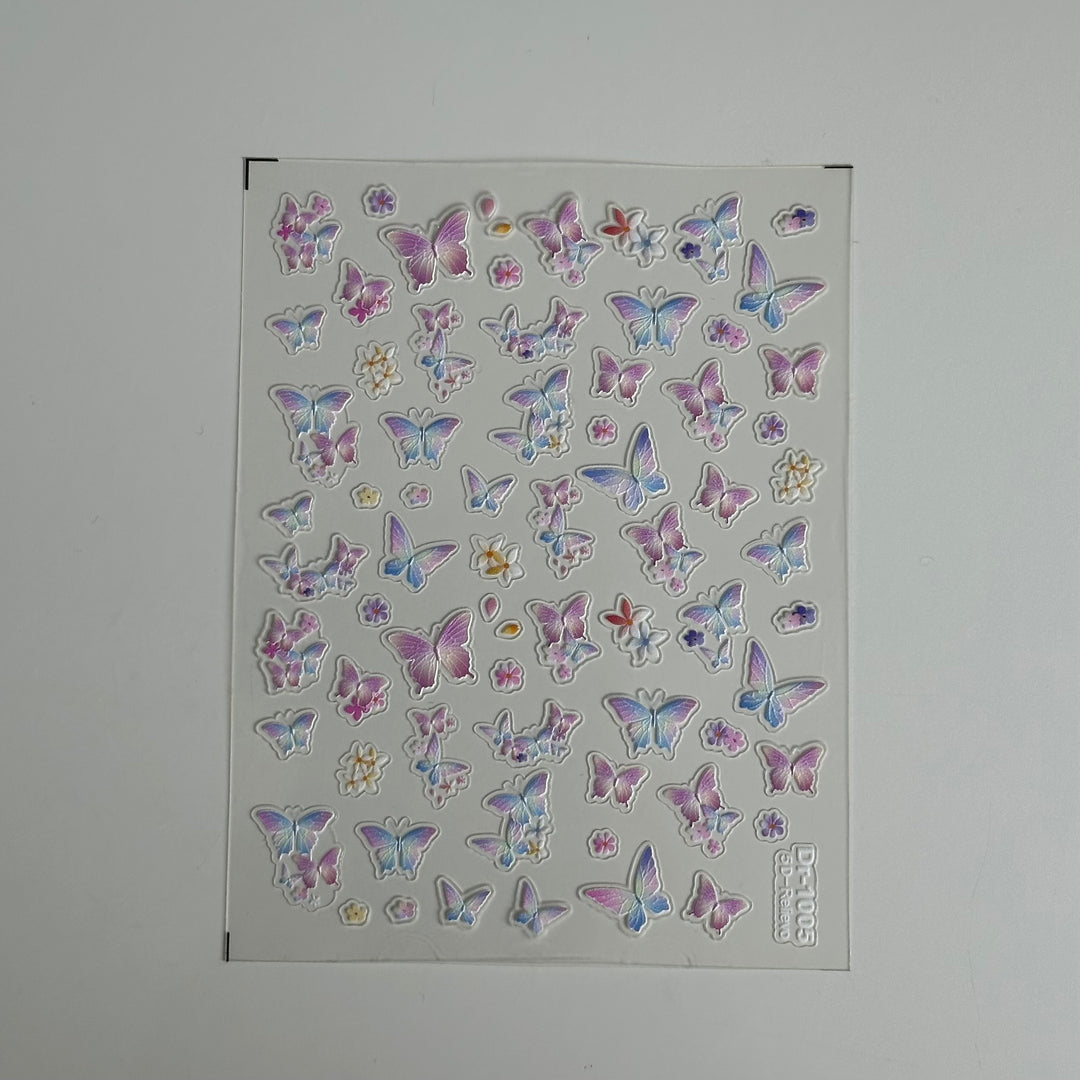 Matte Butterfly Nail Art Sticker