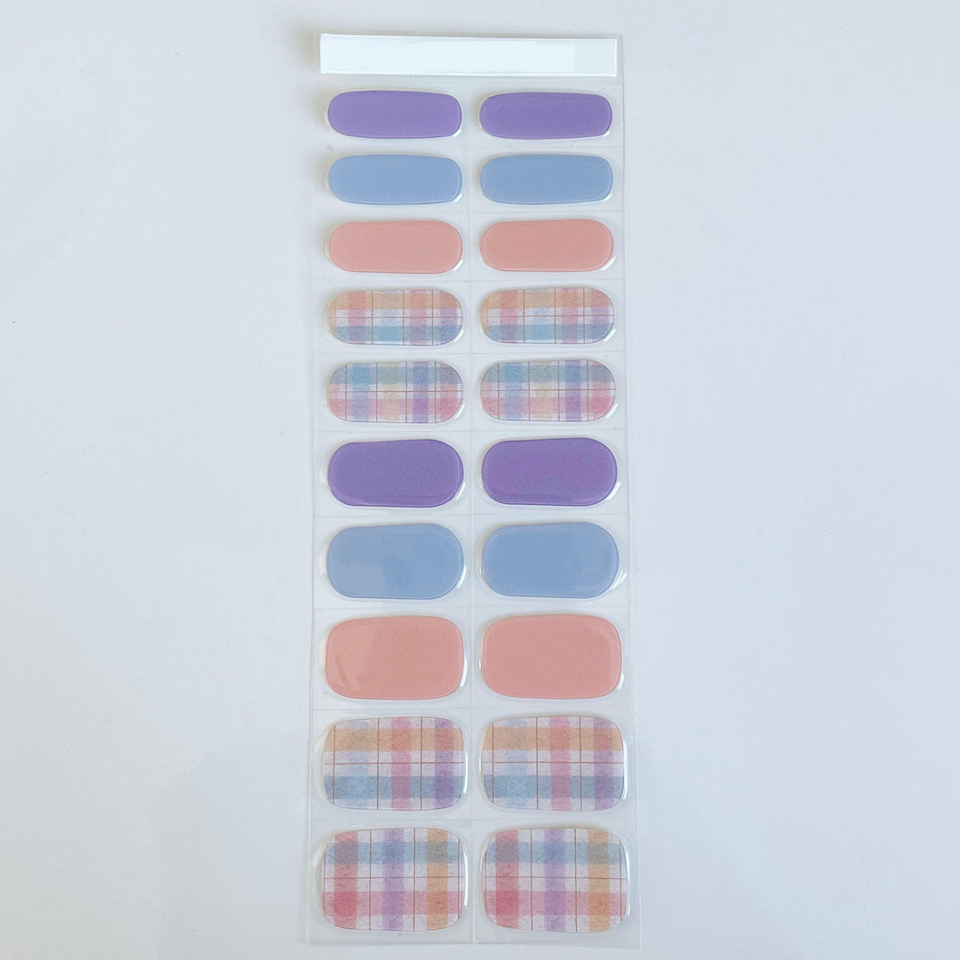 Matte Plaid | Secret Garden Super Jellies DIY Hard Semi Cured Gel Nail Wraps