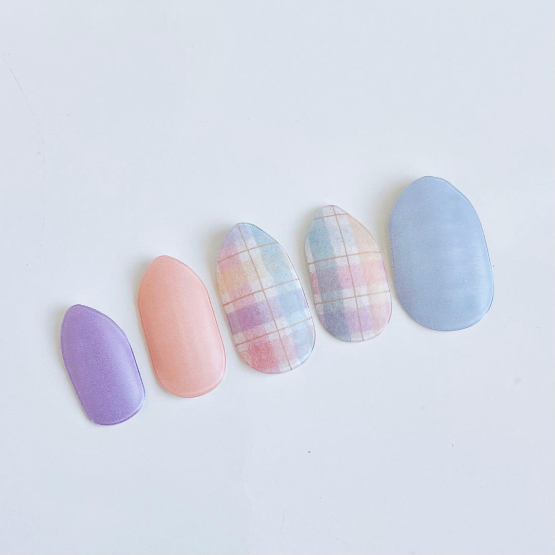 Matte Plaid | Secret Garden Super Jellies DIY Hard Semi Cured Gel Nail Wraps