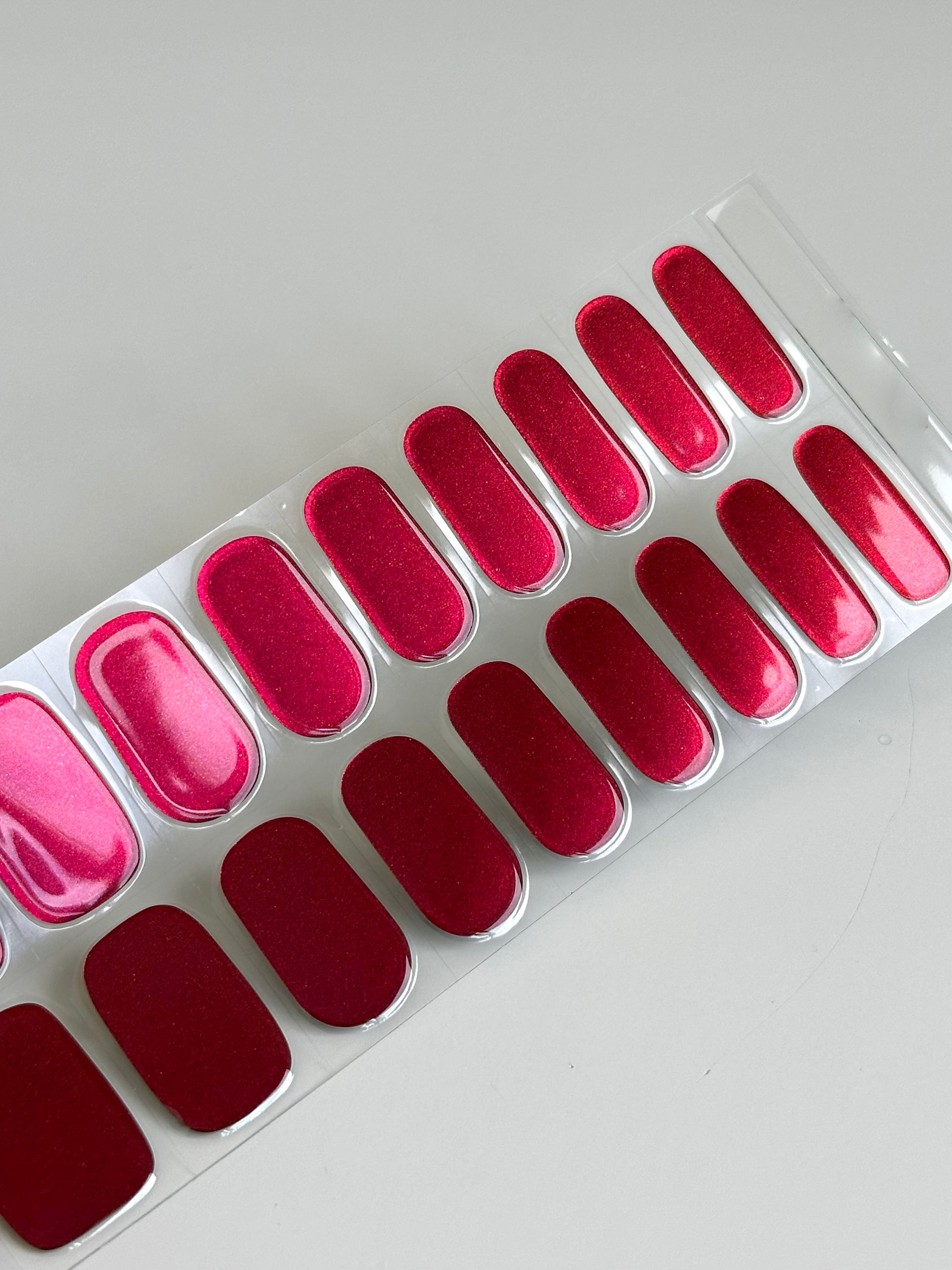 Metallic Red | Super Jellies DIY Hard Semi Cured Gel Nail Wraps
