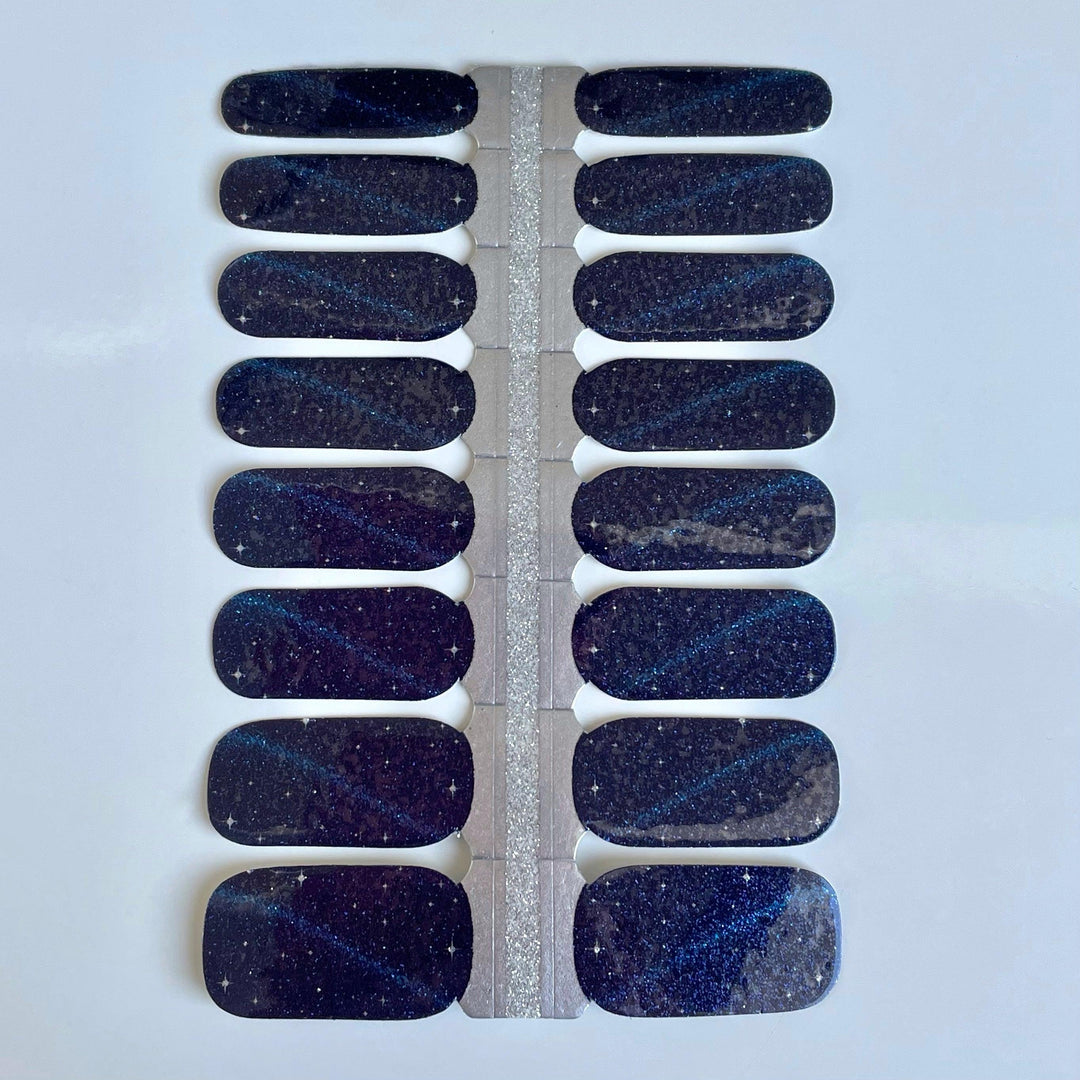 Midnights (Eras Tour) | Dark Blue Cat Eye Nail Polish Wrap