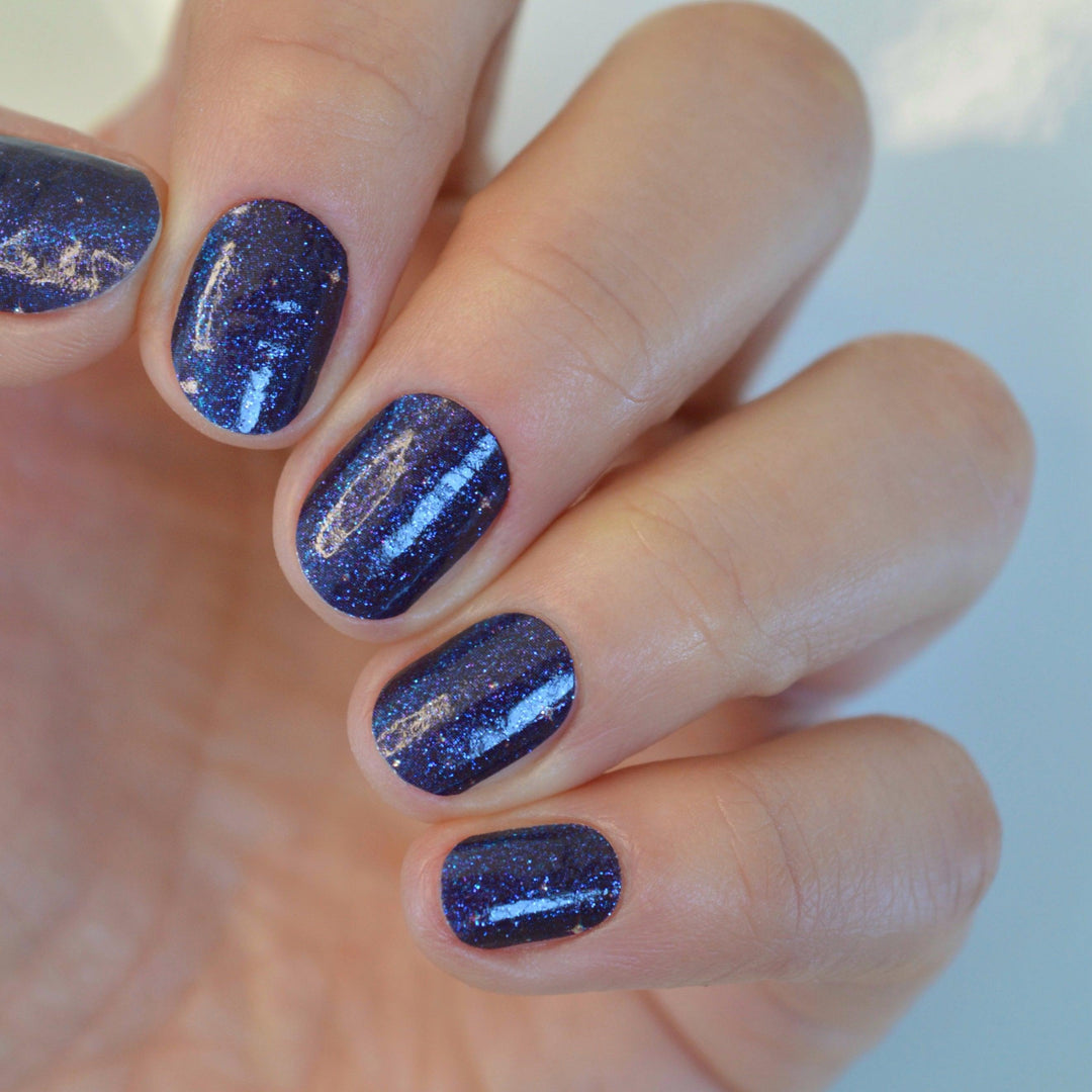 Midnights (Eras Tour) | Dark Blue Cat Eye Nail Polish Wrap