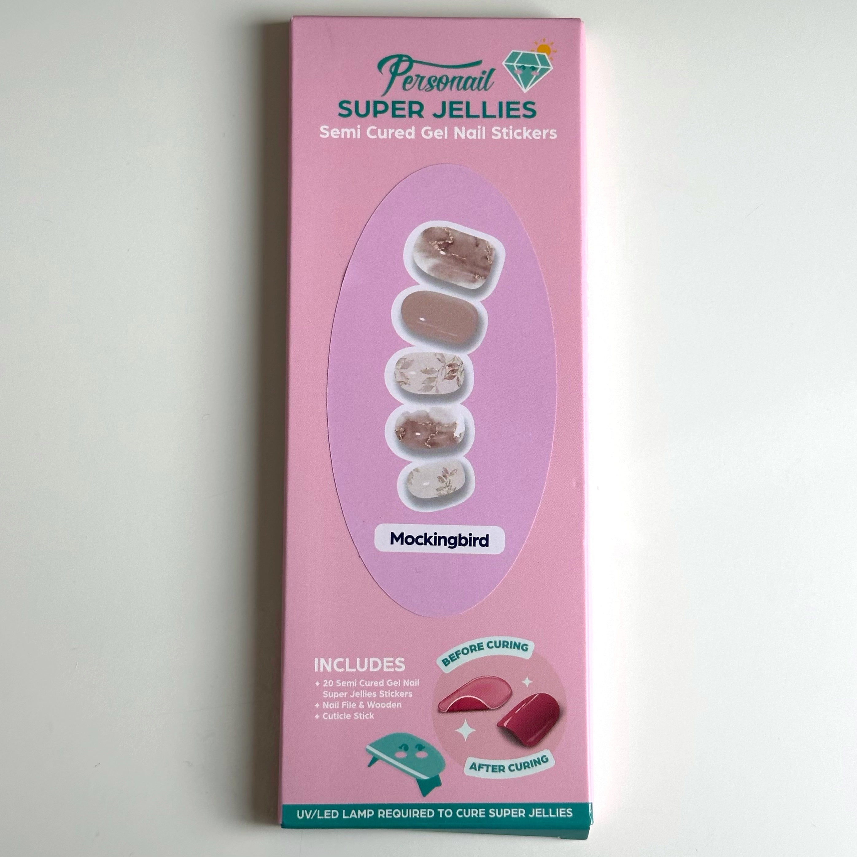 Mockingbird | Super Jellies DIY Hard Semi Cured Gel Nail Wraps