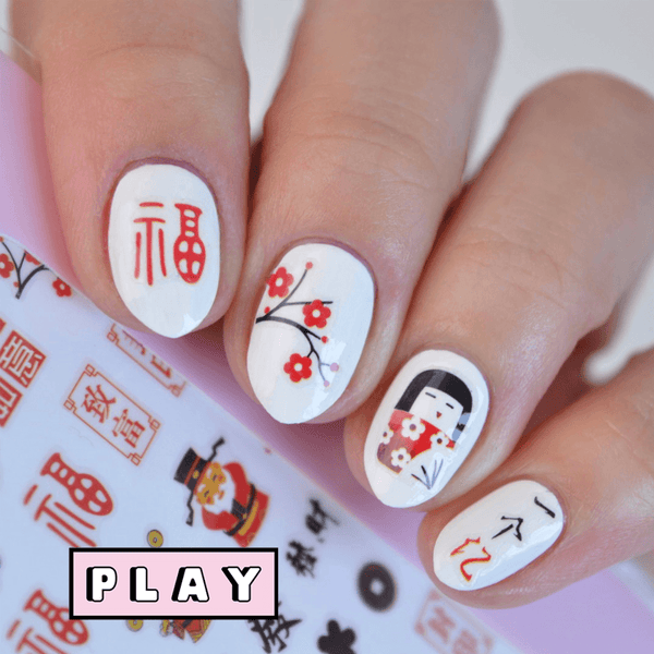 Money God PLAY Nail Art Sticker