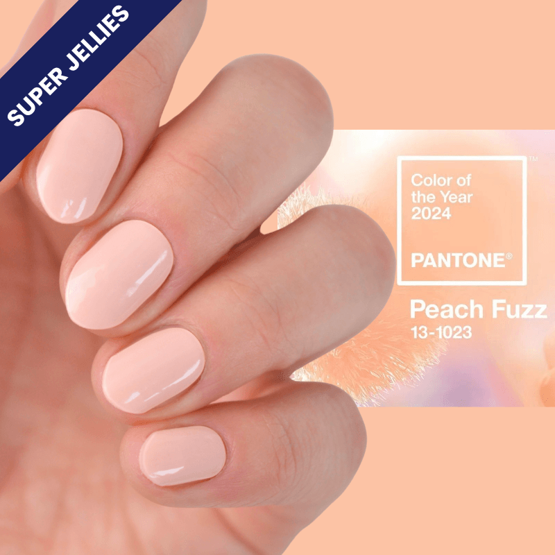 Peachy Fuzz| Super Jellies DIY Hard Semi Cured Gel Nail Wraps