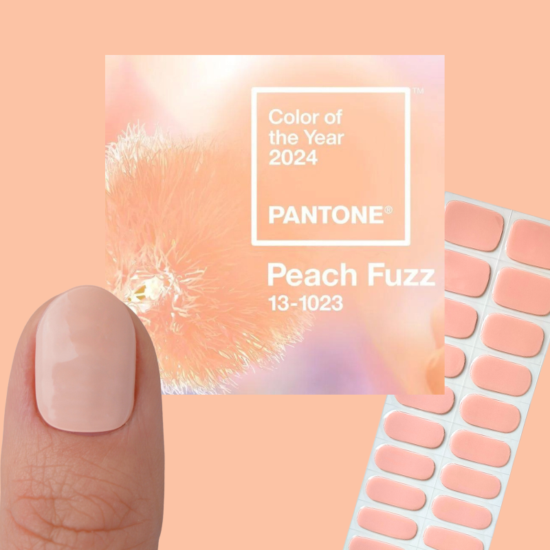 Peach Fuzz PANTONE 2024 Colour of the Year Super Jellies DIY Semi Cured Gel Nail Wraps