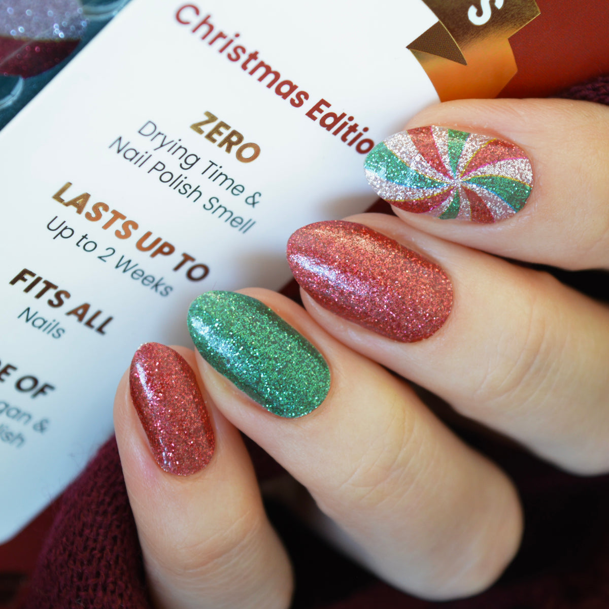 Peppermint Candy | Nail Polish Wraps