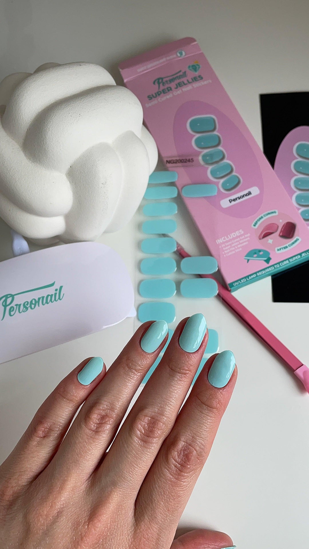 Personail (Glow in the dark) | Super Jellies DIY Hard Semi Cured Gel Nail Wraps