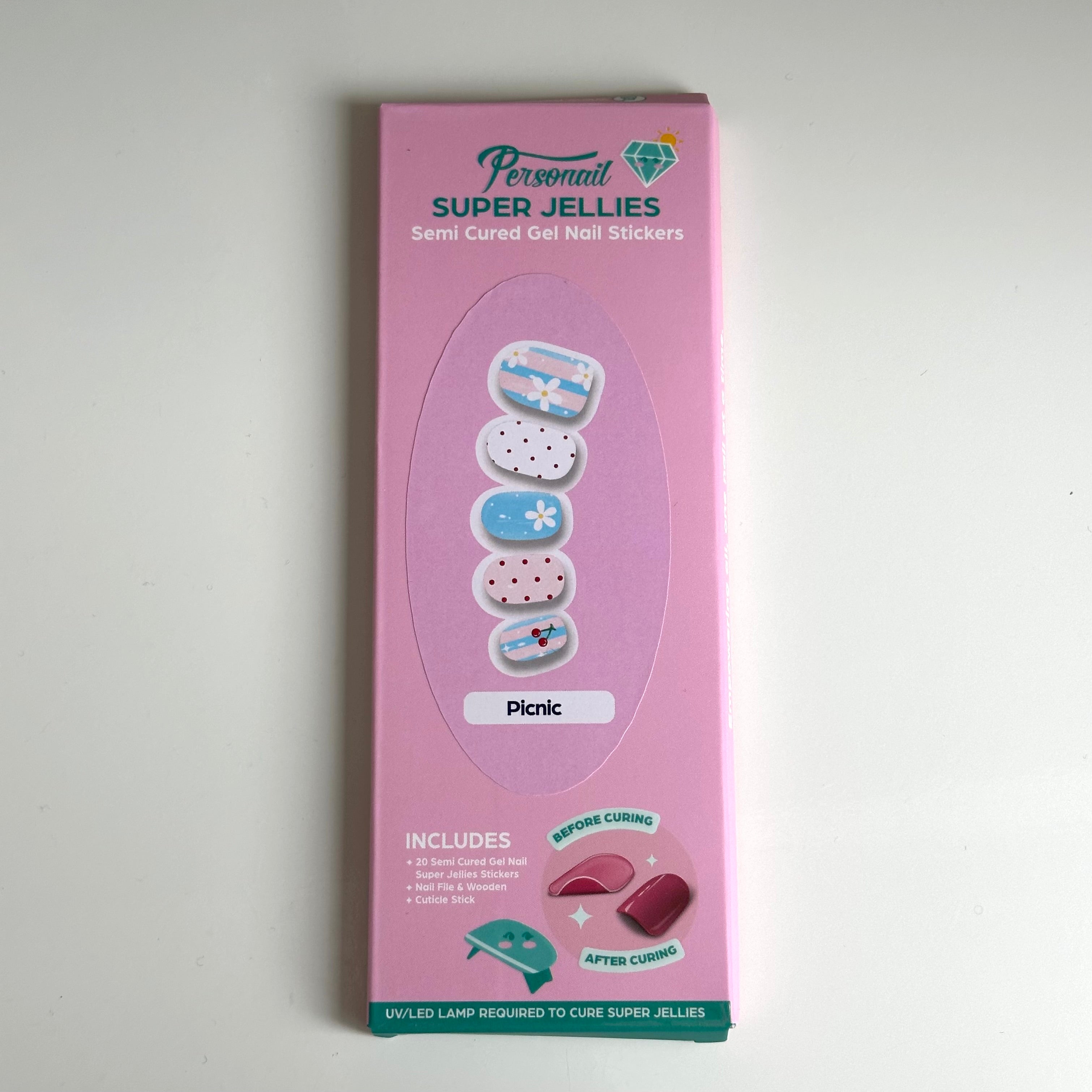 Picnic | Super Jellies DIY Hard Semi Cured Gel Nail Wraps