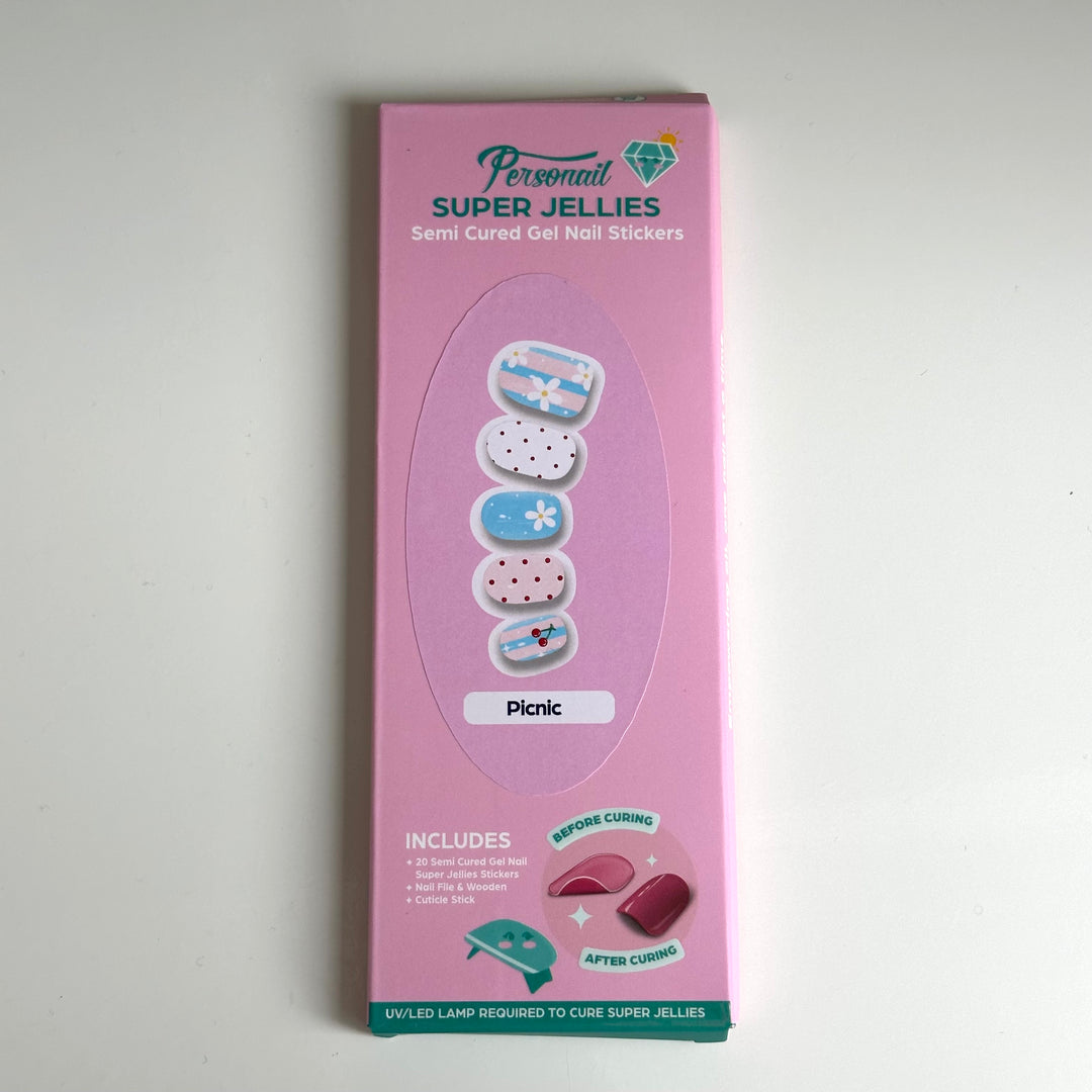 Picnic | Super Jellies DIY Hard Semi Cured Gel Nail Wraps