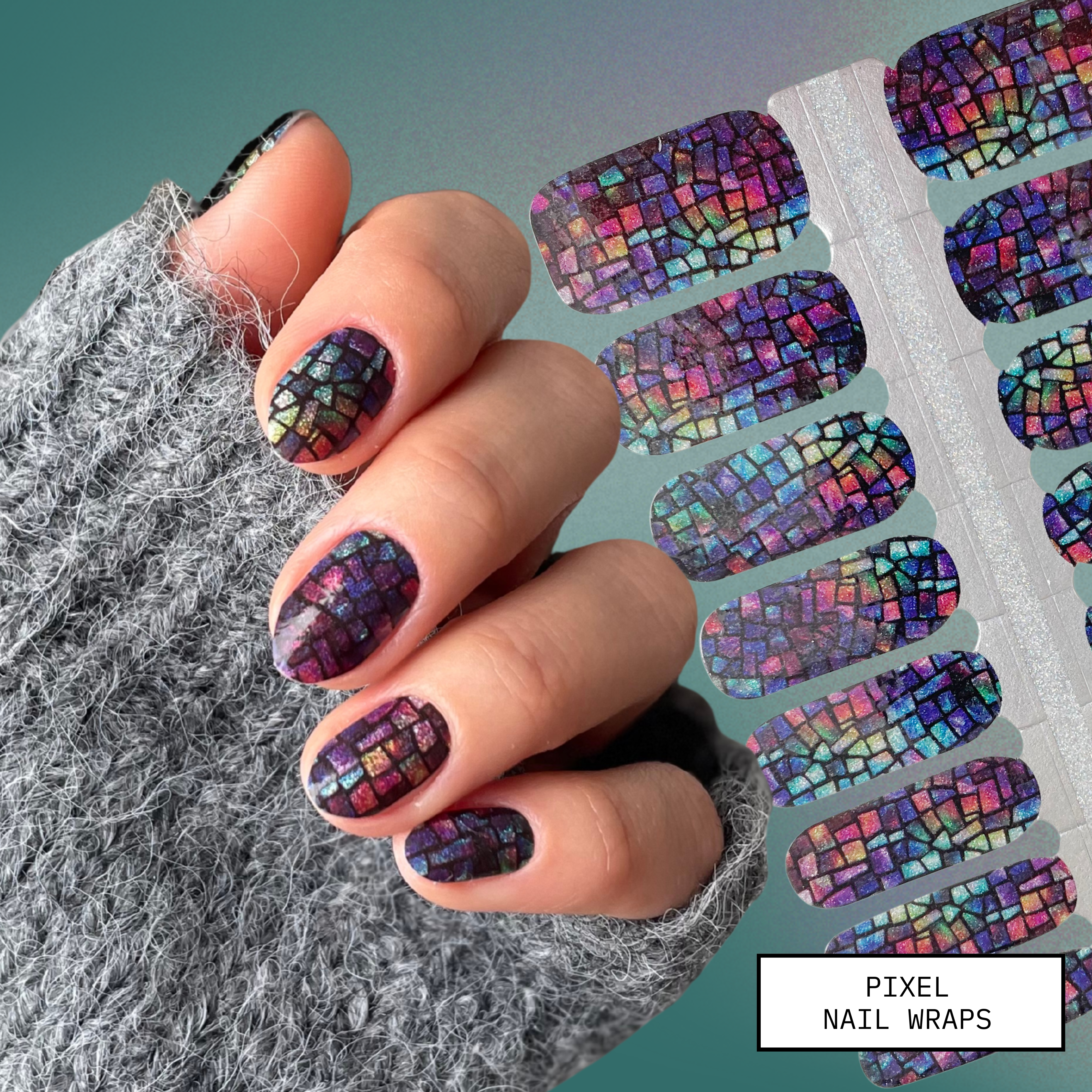 Pixels | Nail Polish Wraps
